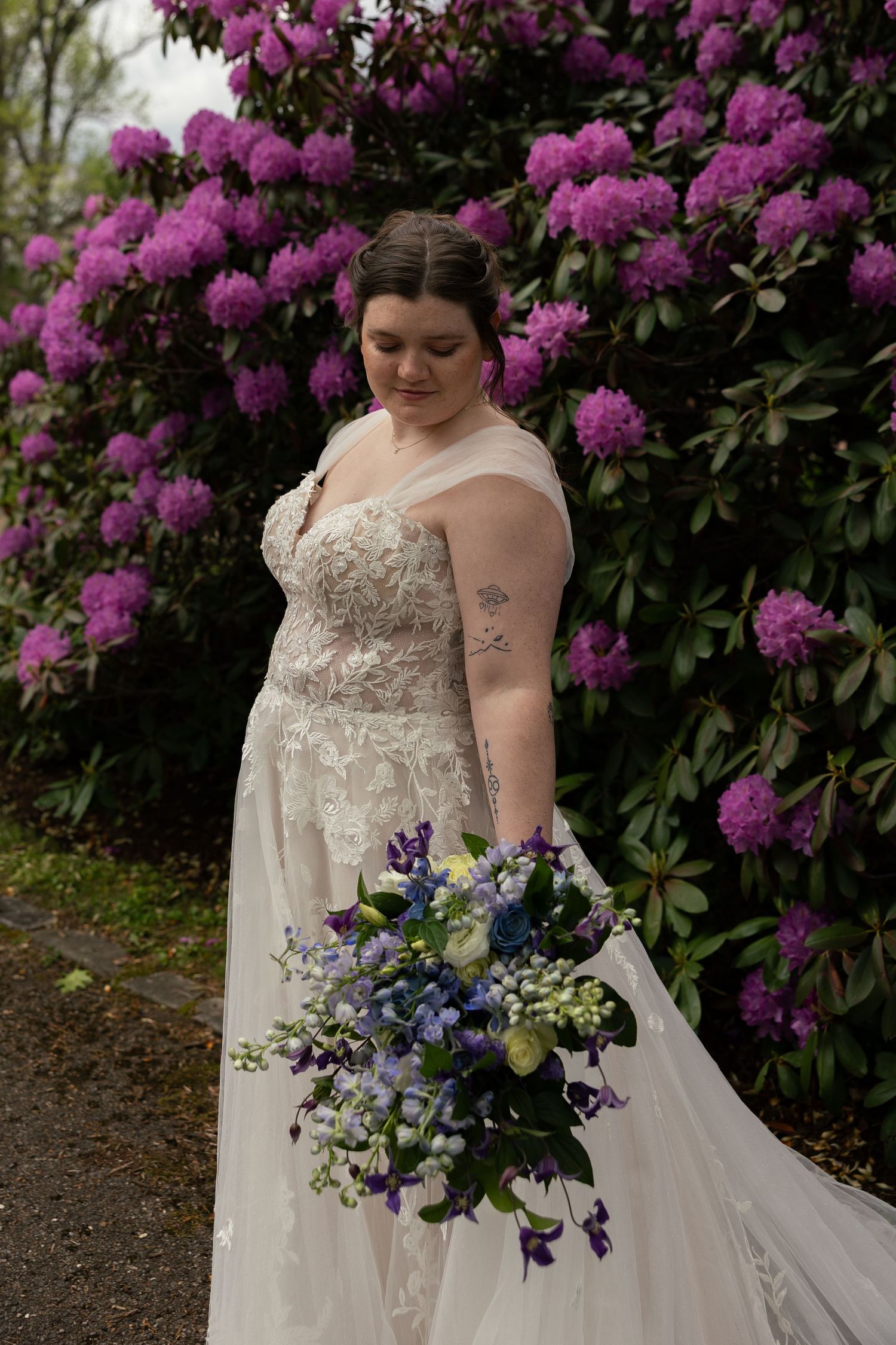 Modern bridal portrait with natural light and timeless styling