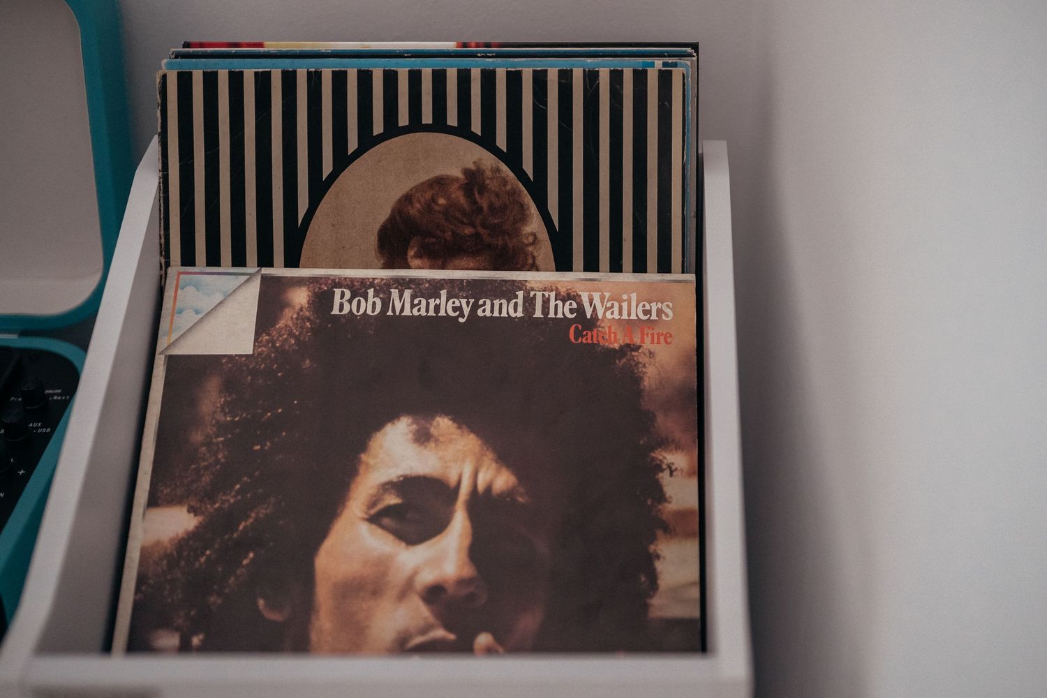 A Bob Marley and The Wailers album cover displayed in a collection.