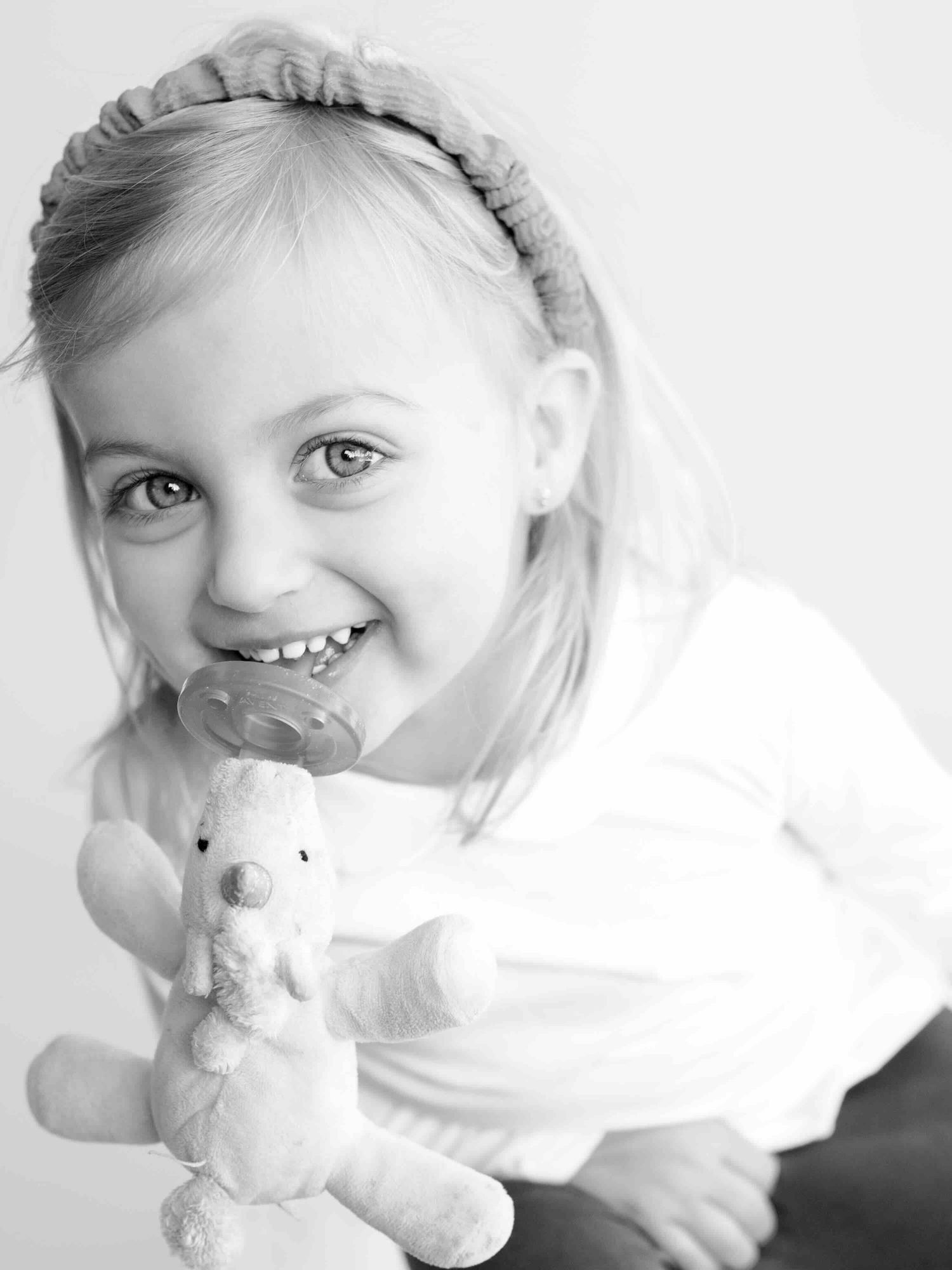 Close-up portrait of child during Little Snaps personality photography session