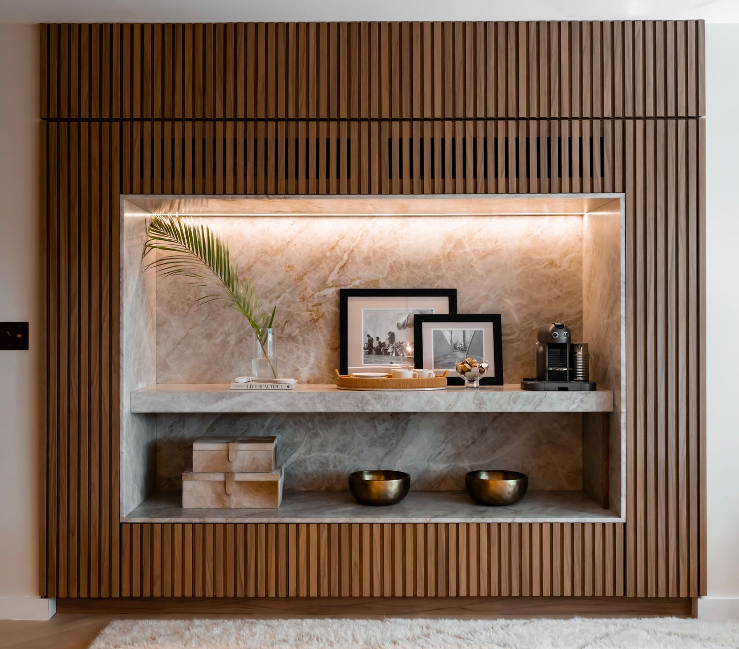 Sophisticated minimalist architecture shot capturing timeless design and artistic composition in paradise, Nassau The Bahamas.