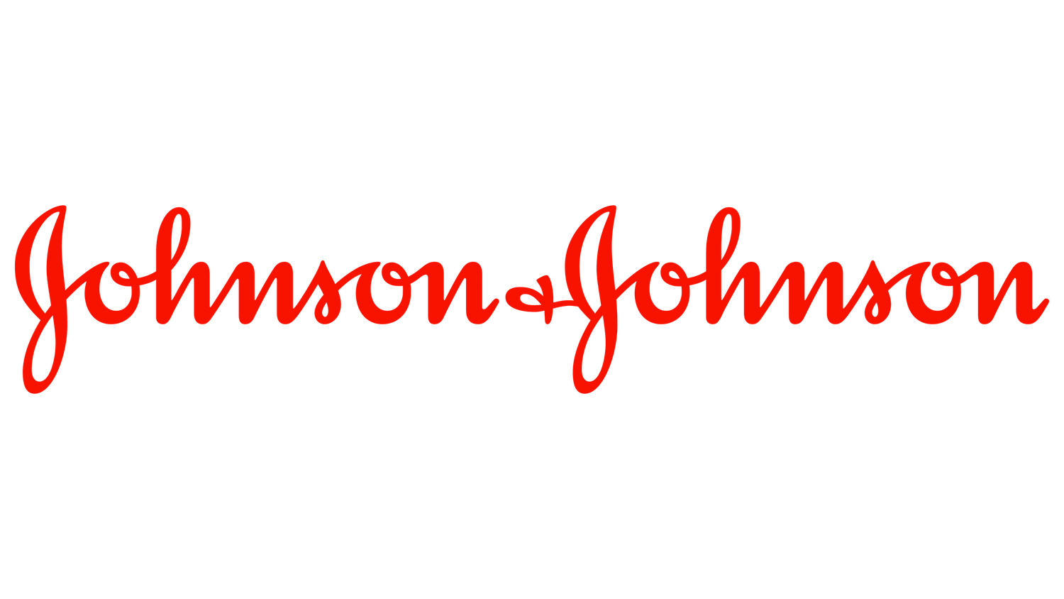Johnson & Johnson logo in bold red script lettering on a white background.