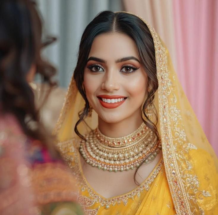 South Asian bride, mehndi function