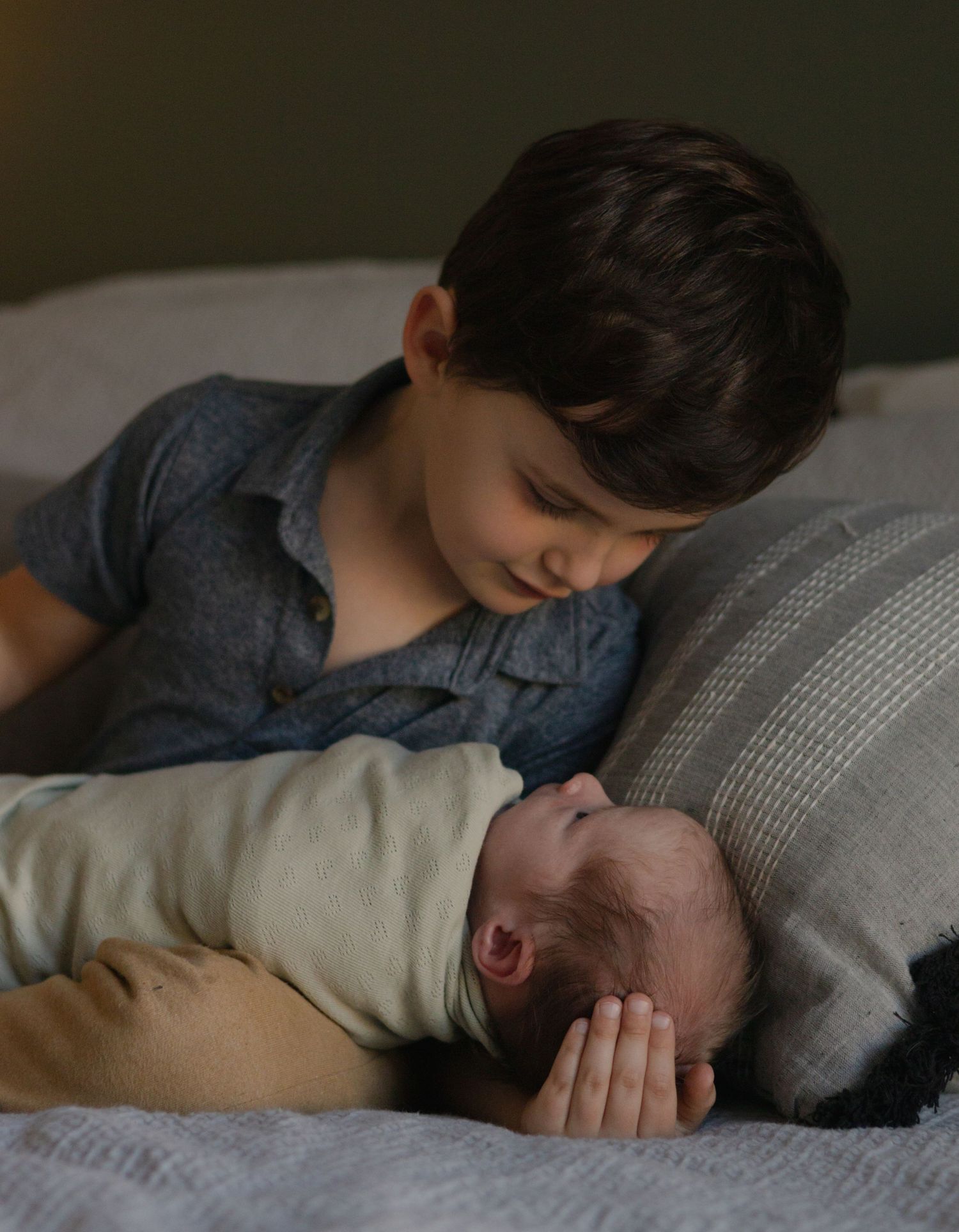 sibling snuggles
