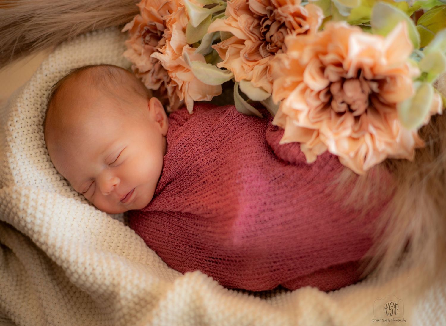 Lifestyle infant photo session in Northern MN featuring a peaceful baby at home
