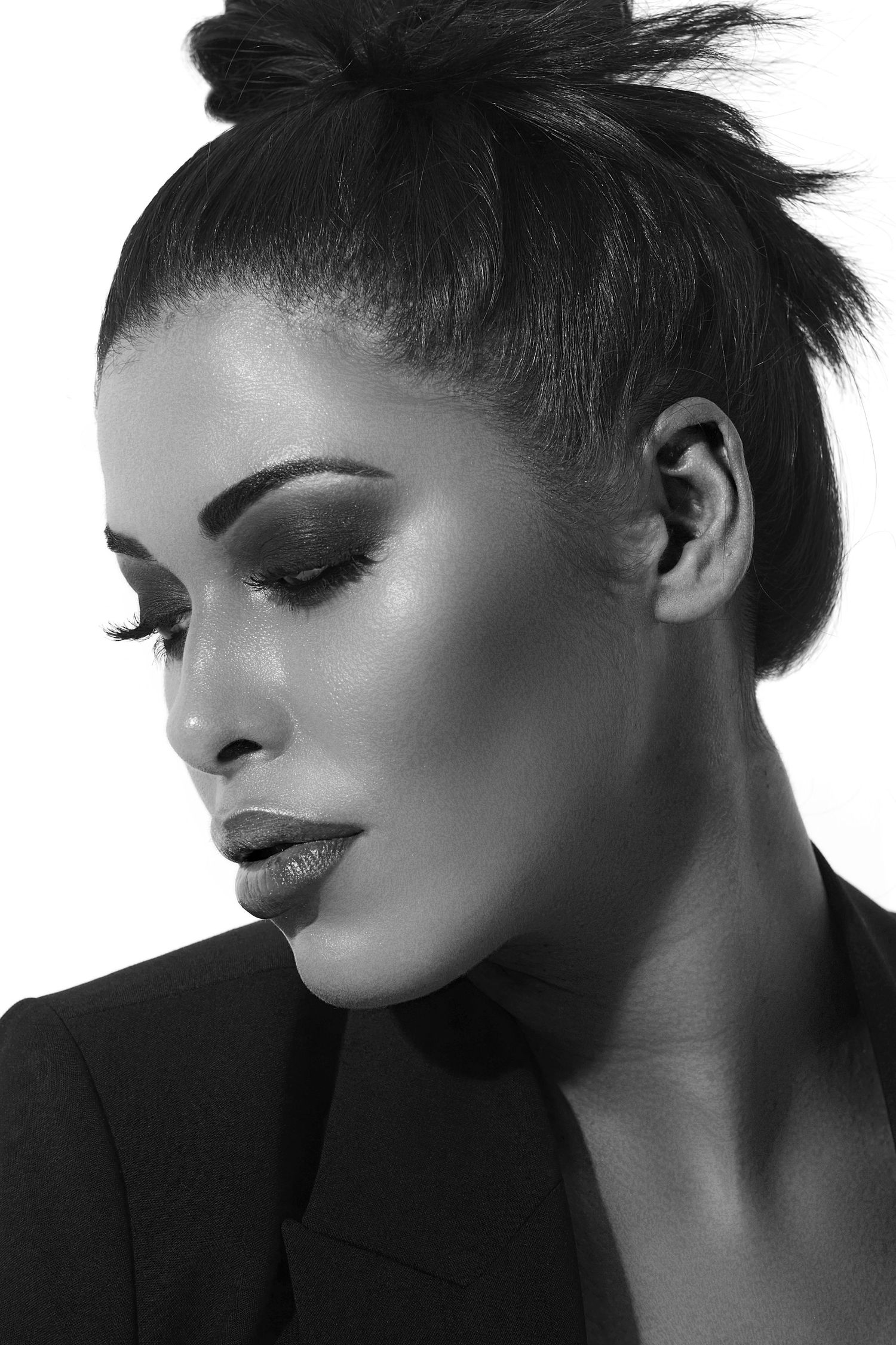 Ayem Nour High-end fashion portrait with dramatic lighting Ahmed Bahhodh