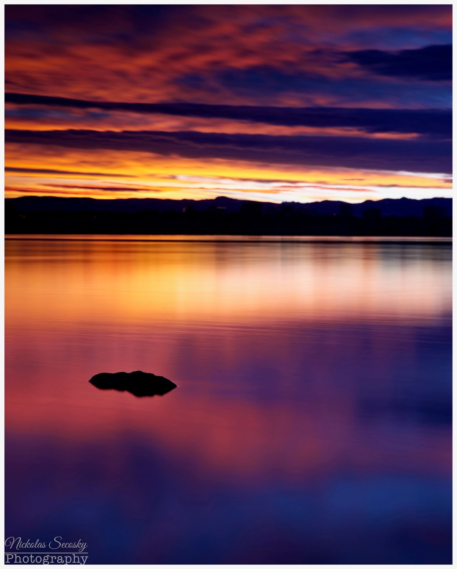 Colorful Sunset reflecting on a lake