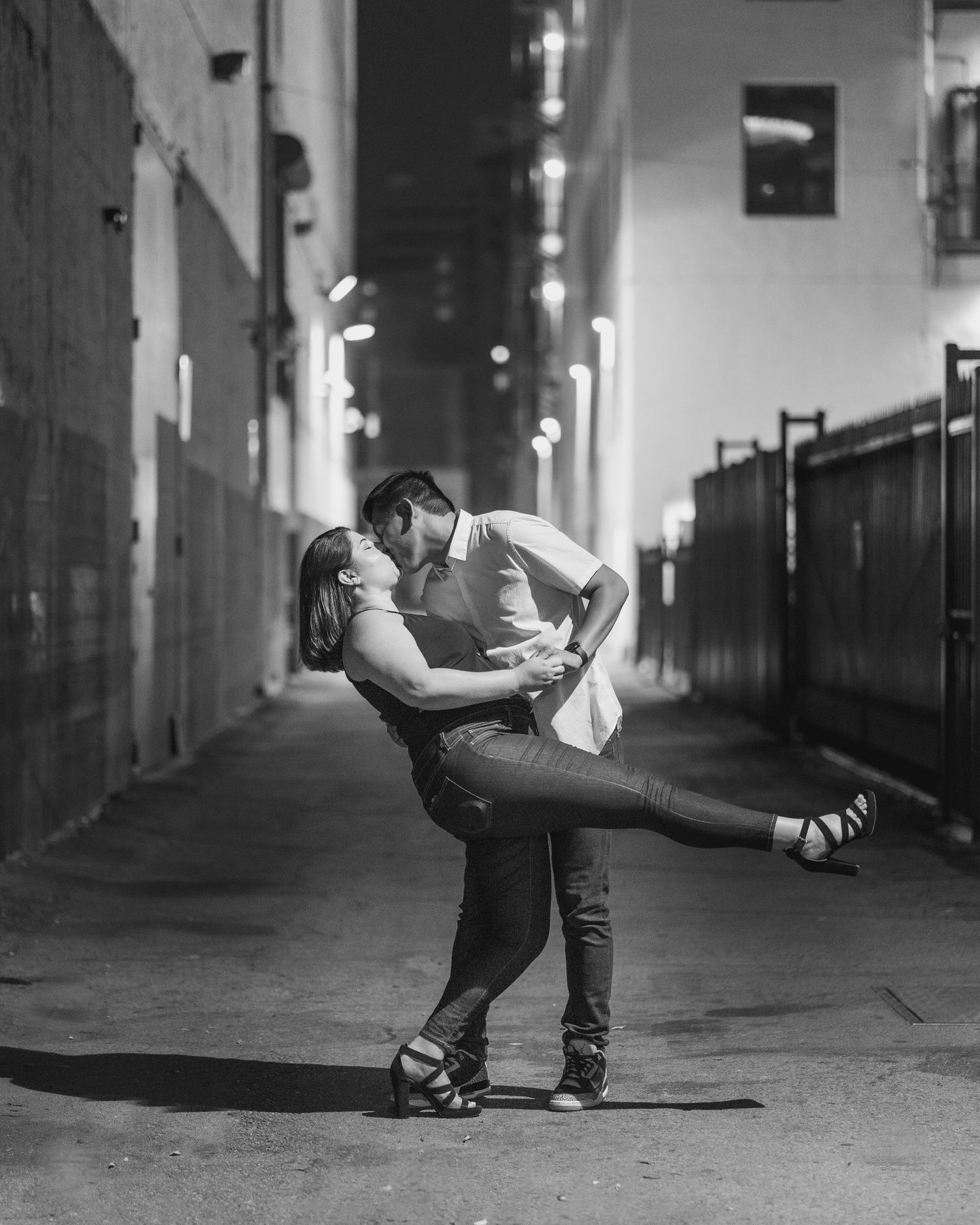 Engagement Couples Photography in Downtown Los Angeles in Los Angeles California by Photographer Tim Guerrero Sunset from Pasadena