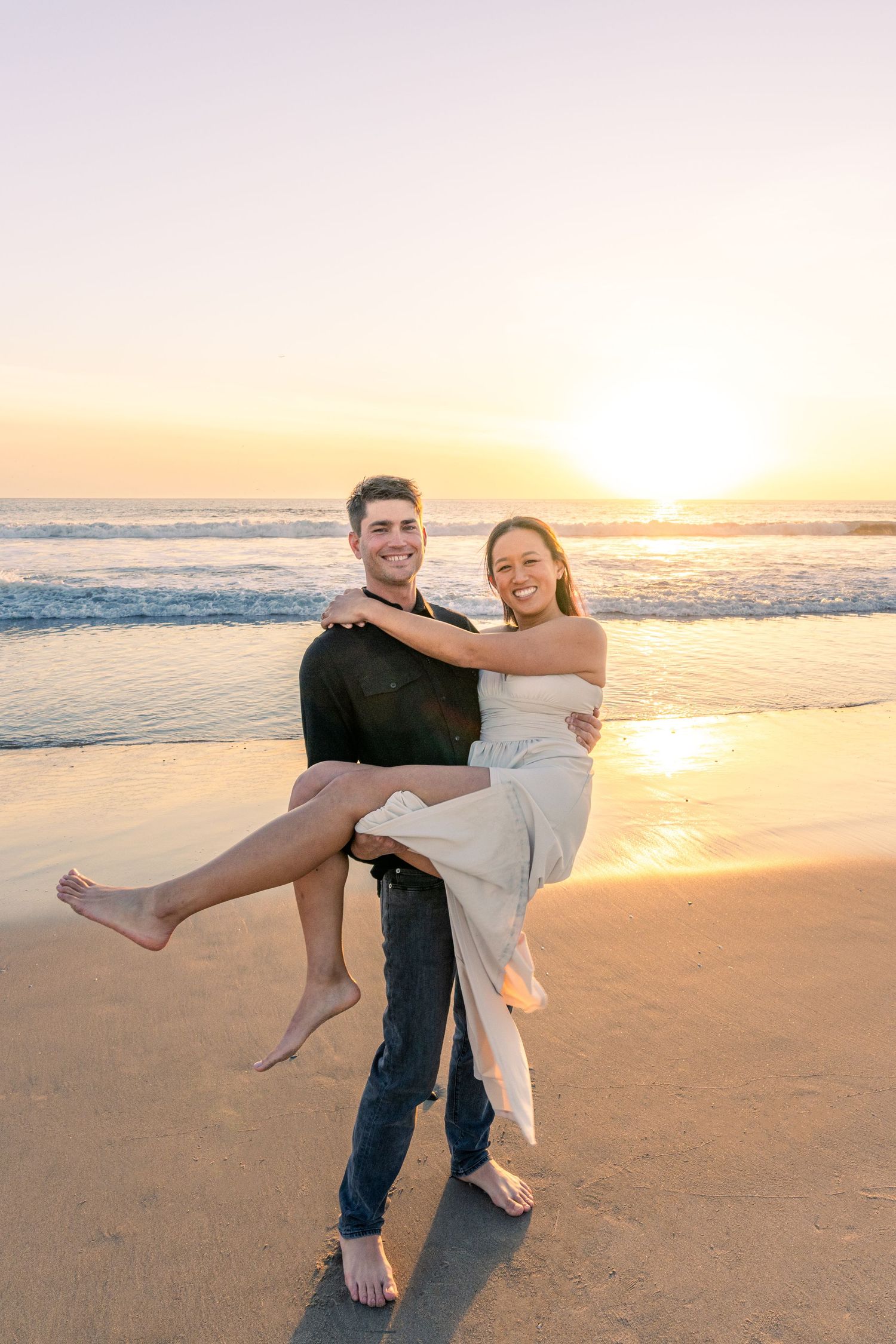 Engagement Couples Photography at Venice Beach in Venice Beach California by Photographer Tim Guerrero Sunset from Pasadena