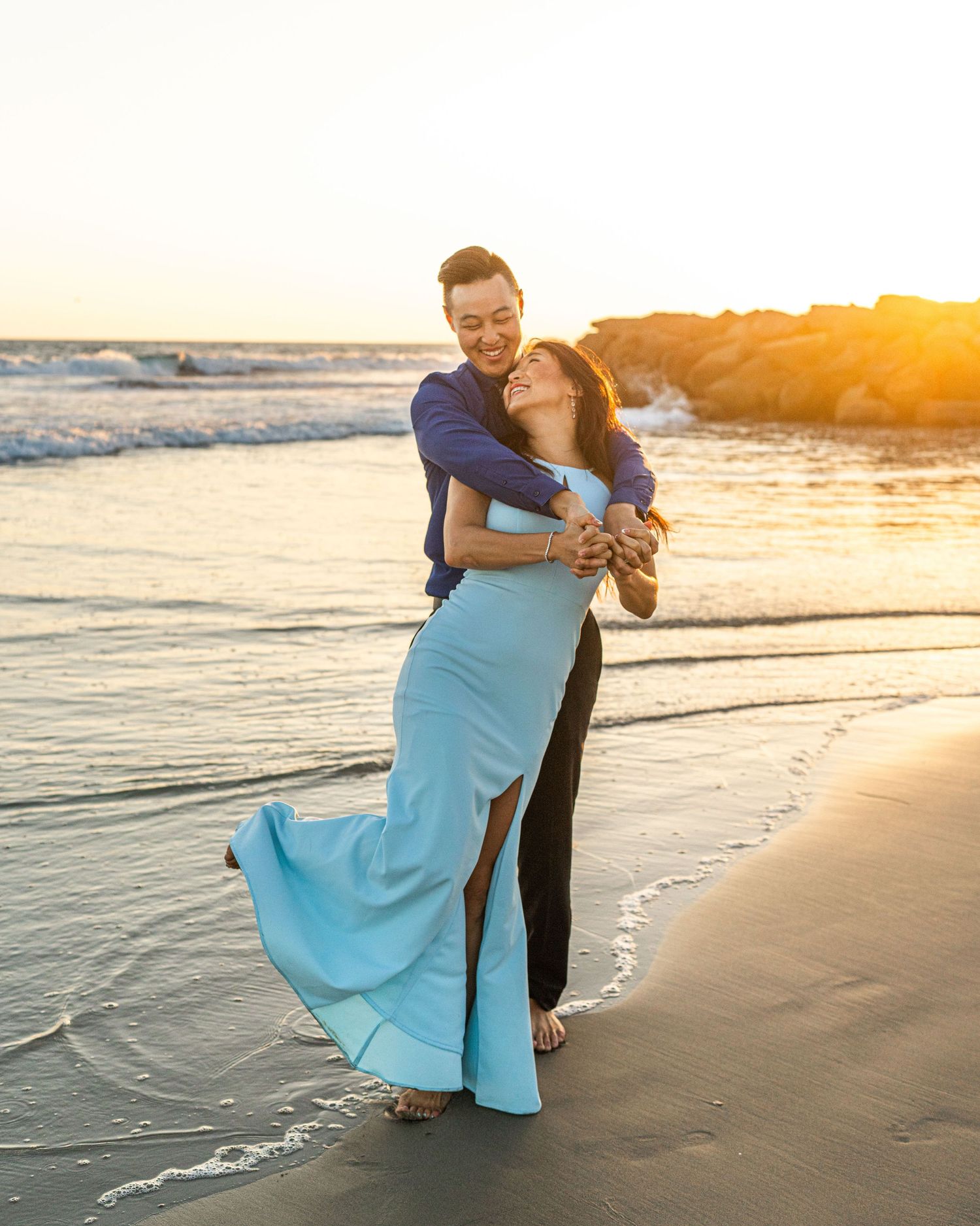 Engagement Couples Photography at Venice Beach in Venice Beach California by Photographer Tim Guerrero Sunset from Pasadena
