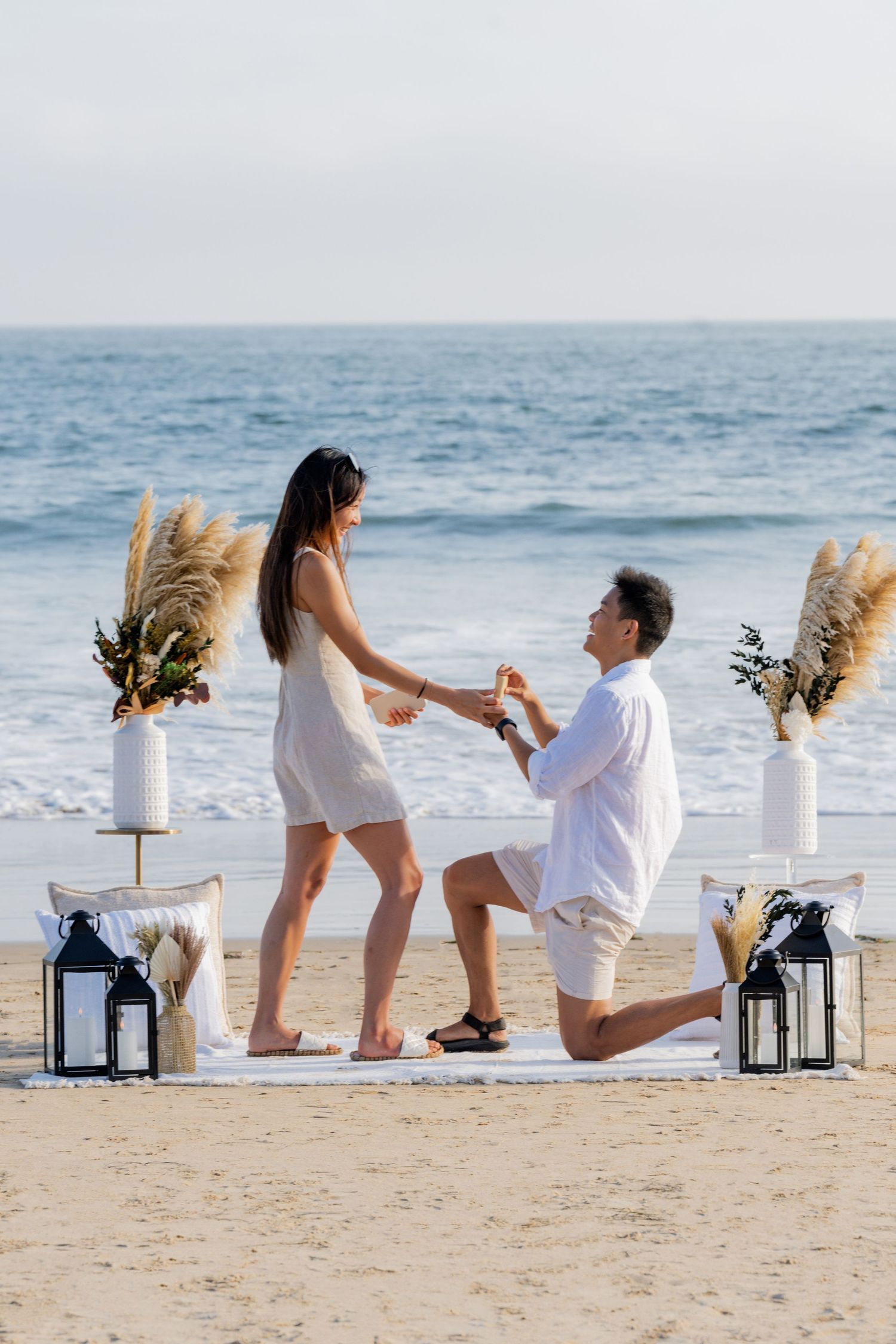 Surprise Proposal Photography at Crystal Cove State Beach in Laguna Beach California by Photographer Tim Guerrero from Pasadena