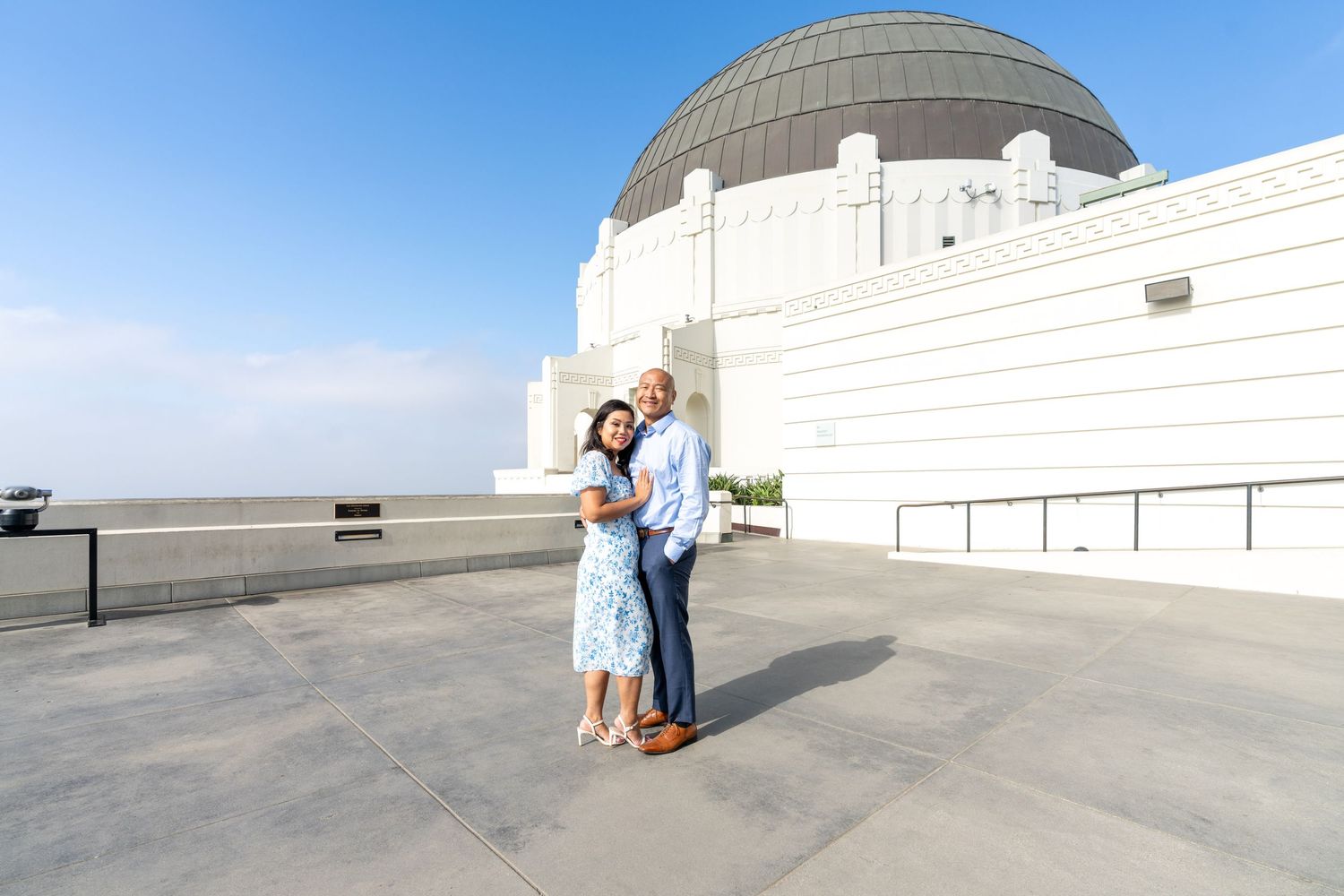 Engagement Couples Photography at Griffith Observatory in Los Angeles California by Photographer Tim Guerrero Sunrise