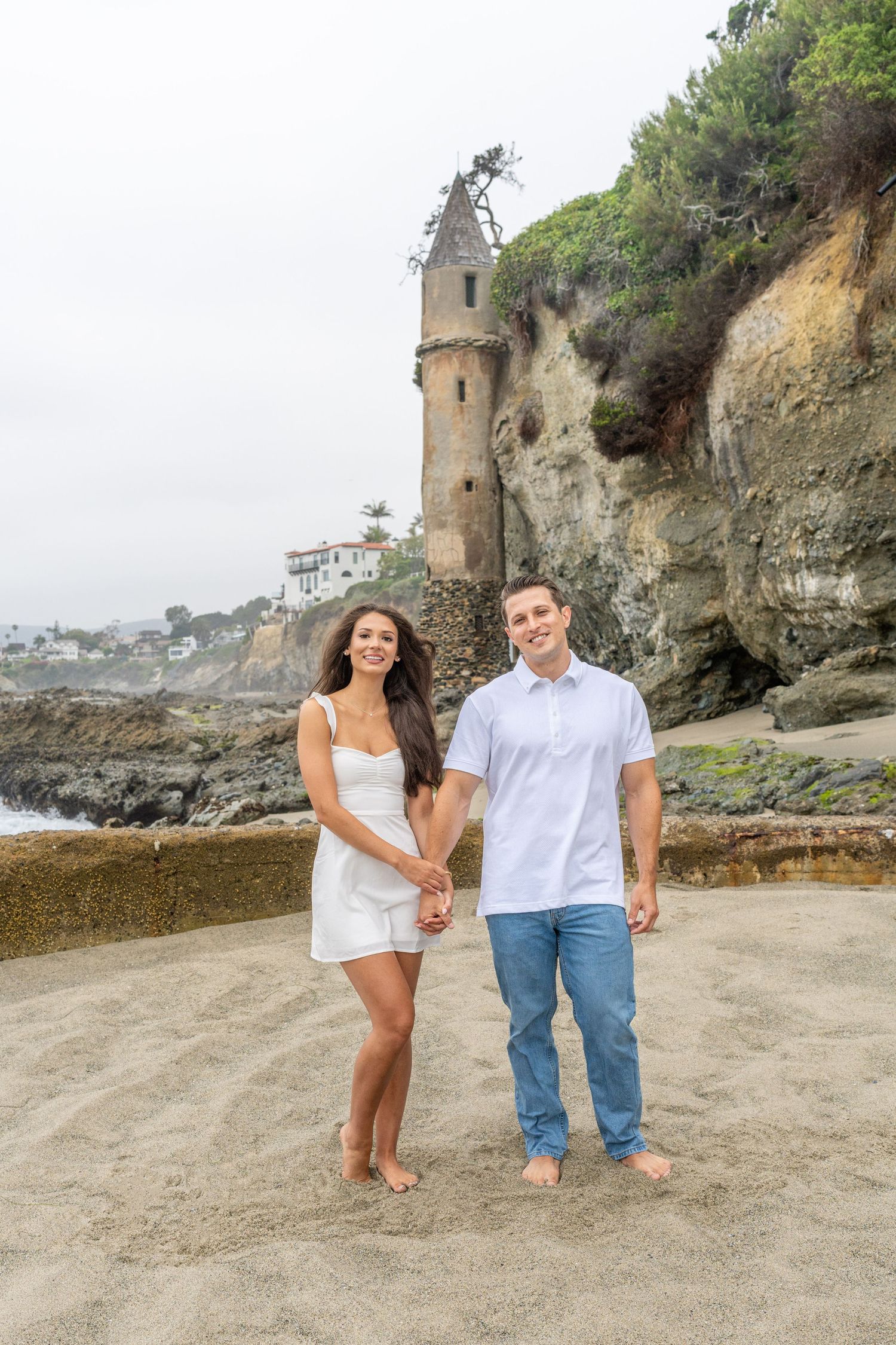 Engagement Couples Photography at Pirate Tower Victoria Beach in Laguna Beach California by Photographer Tim Guerrero Sunrise from Pasadena