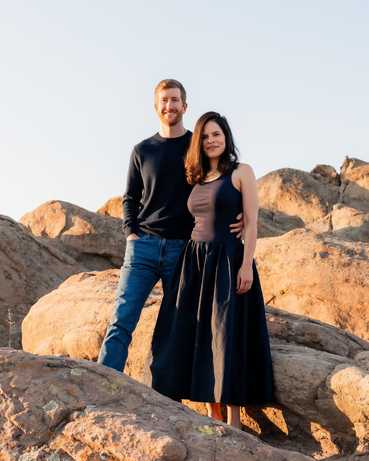 Engagement Couples Photography at Vasquez Rocks in Los Angeles California by Photographer Tim Guerrero Sunrise from Pasadena