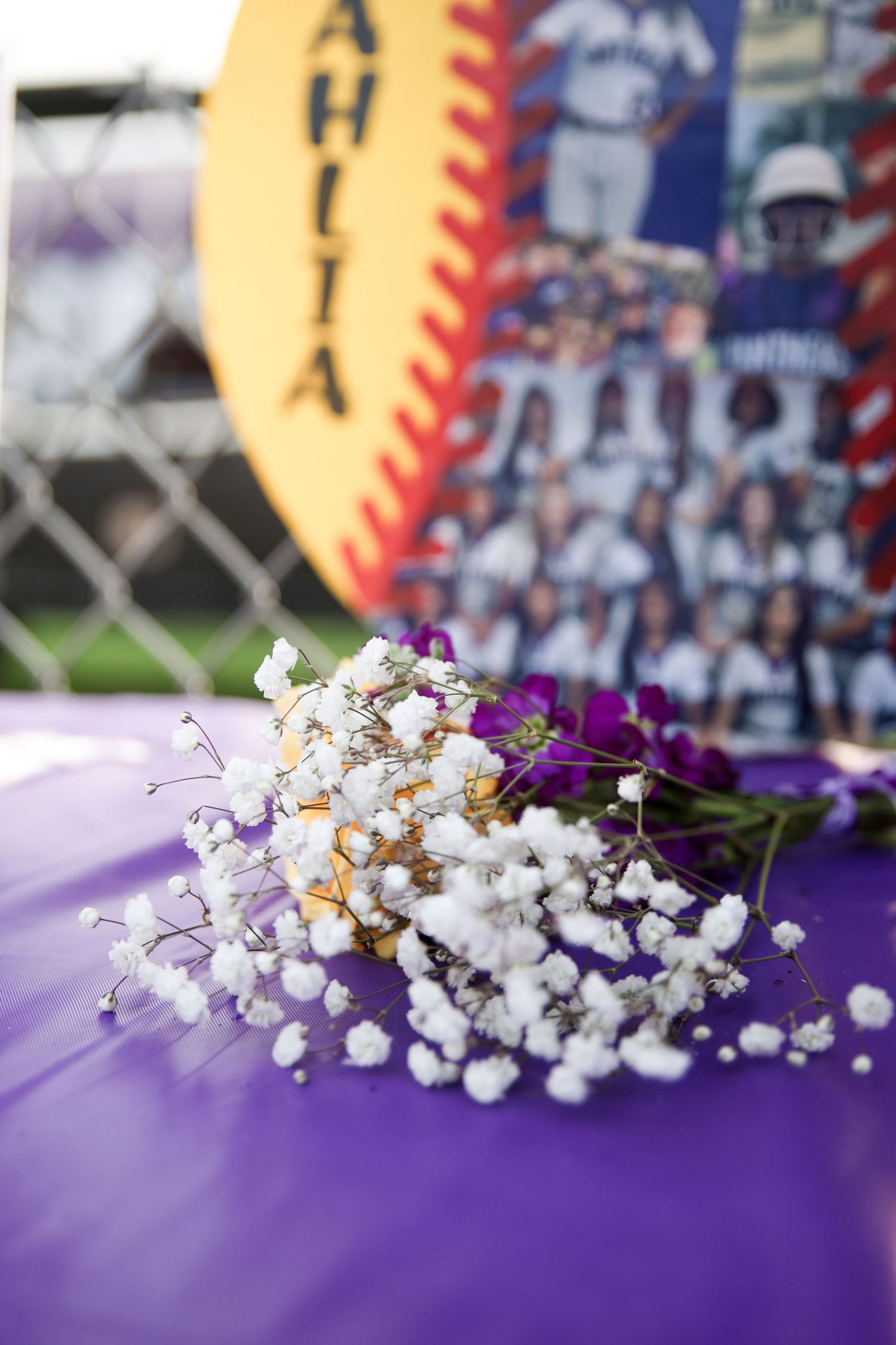 R.L. Paschal High School's Softball team celebrates the team's seniors with decorations and details at the school's field in Fort Worth.