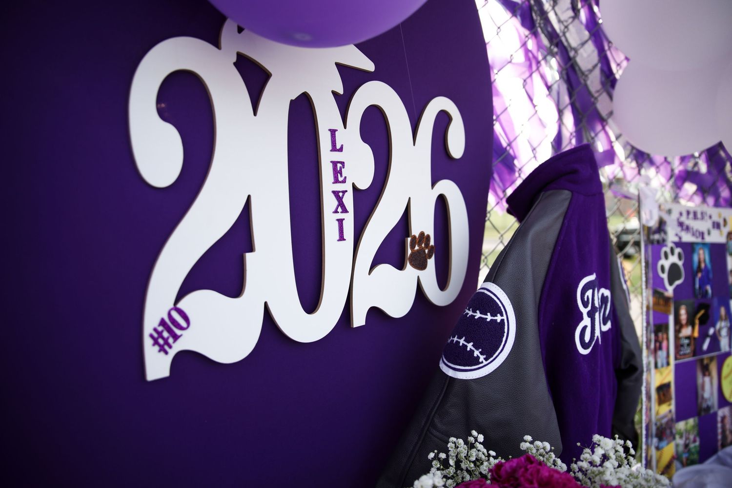 R.L. Paschal High School's Softball team celebrates the team's seniors with decorations and details at the school's field in Fort Worth.