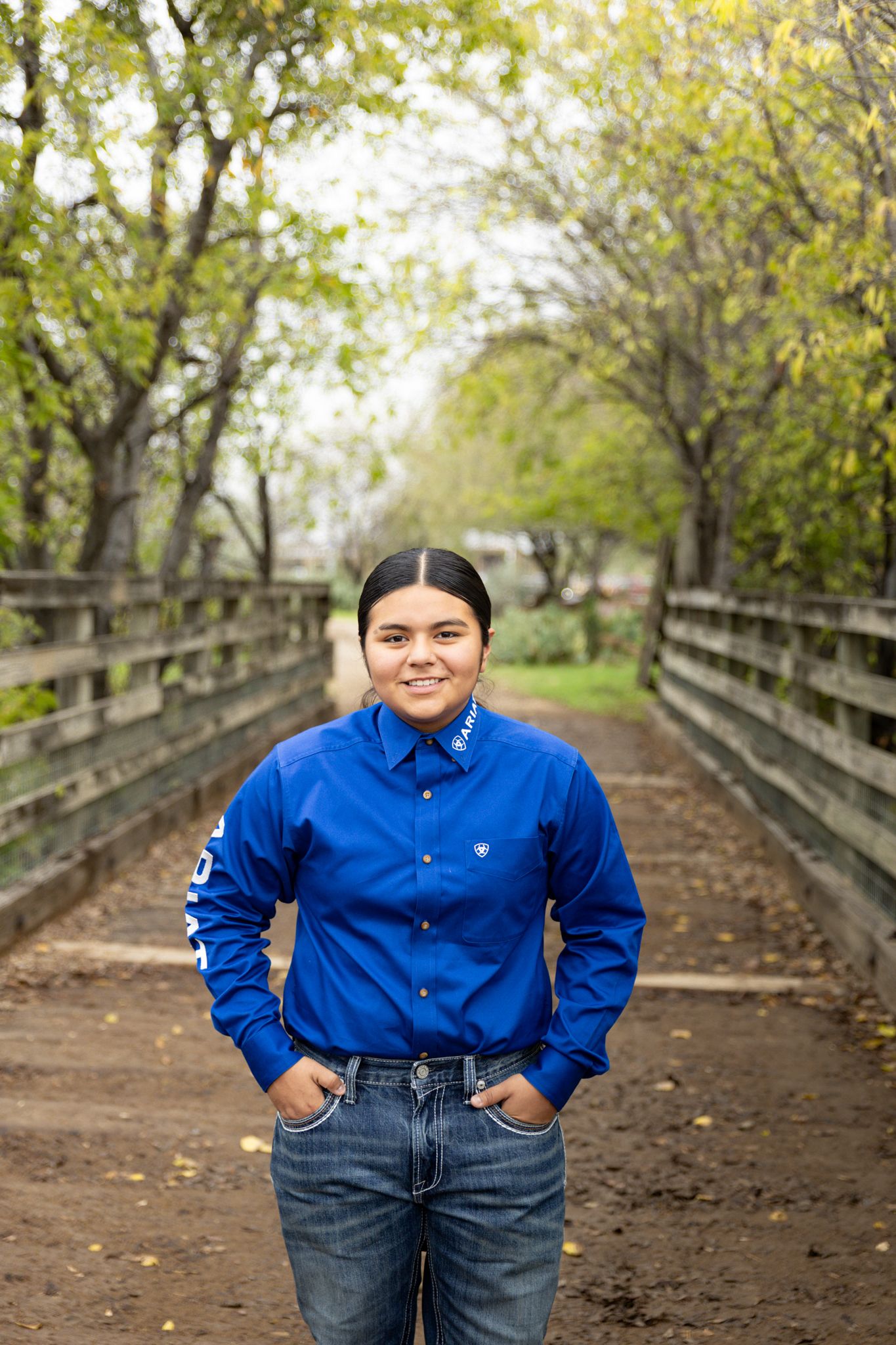 R.L. Paschal High School student poses for a Quinceañera photo in the historic Fort Worth, Texas Stockyards and Cactus Gardens.