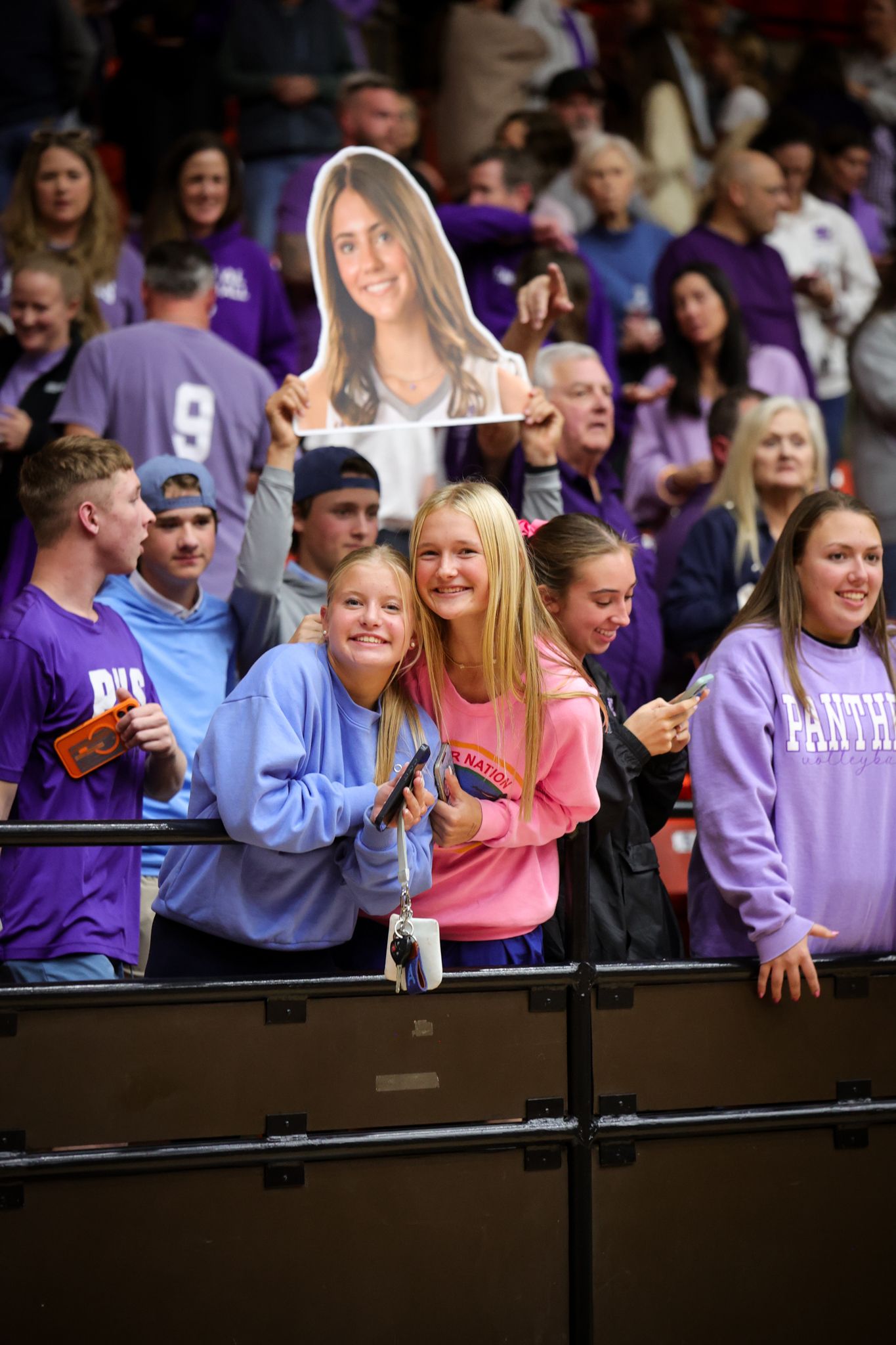 R.L. Paschal High School students pose for a photo as they were supporting the Panther Volleyball team as they became Bi-District Champions.