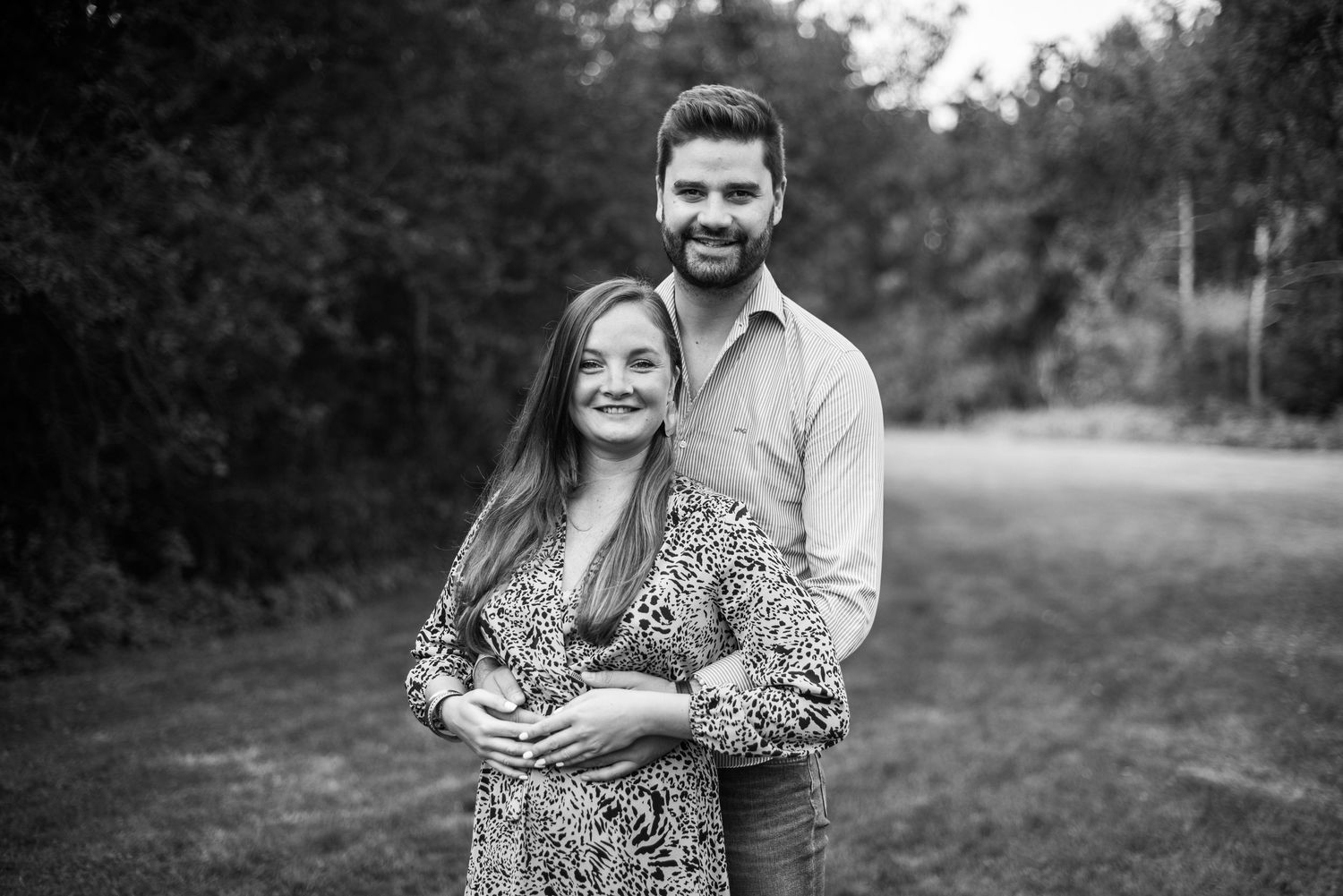 Sweet couple photography sequence showing tender moments in black and white.