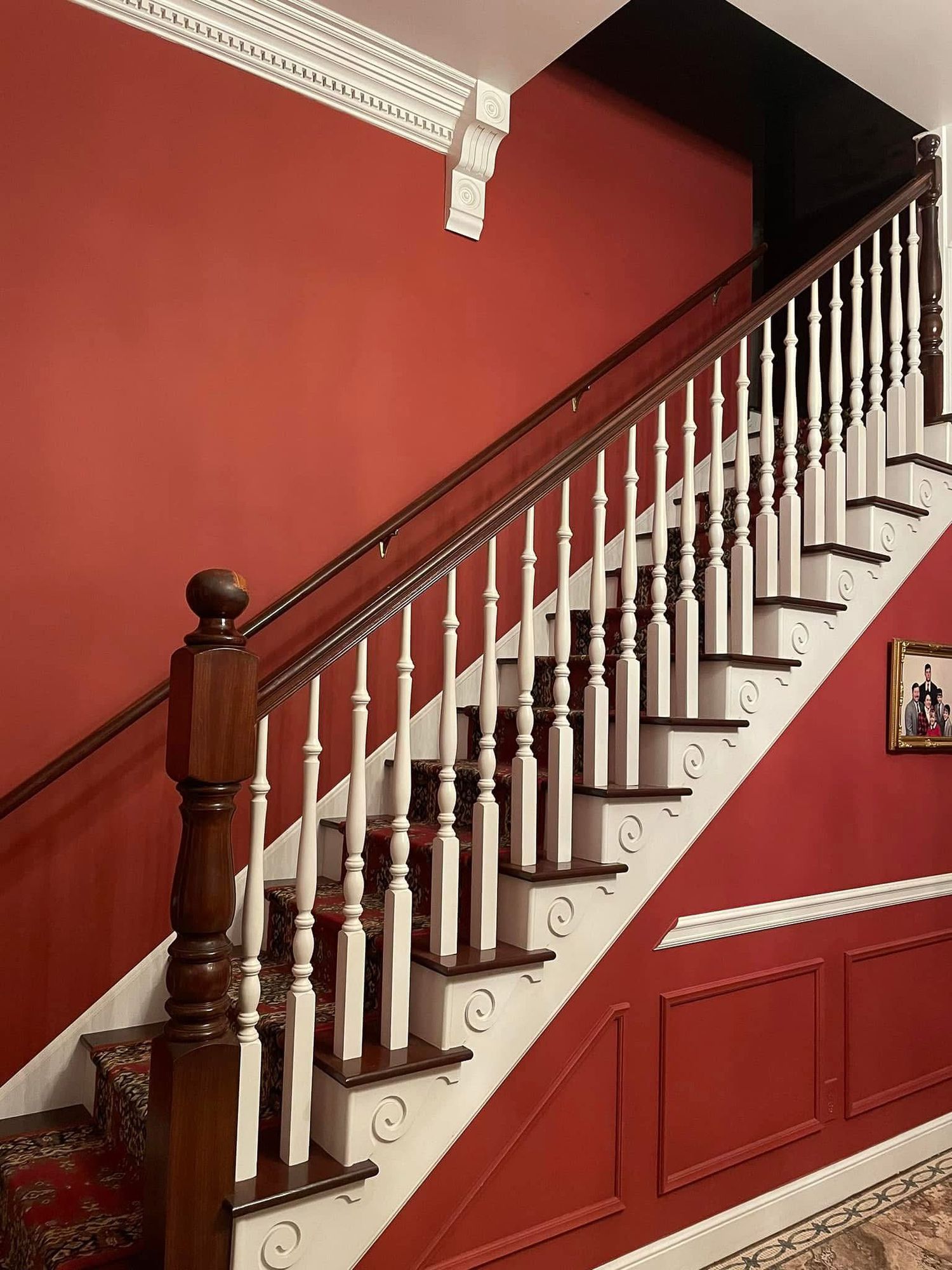 Custom built staircase and banister