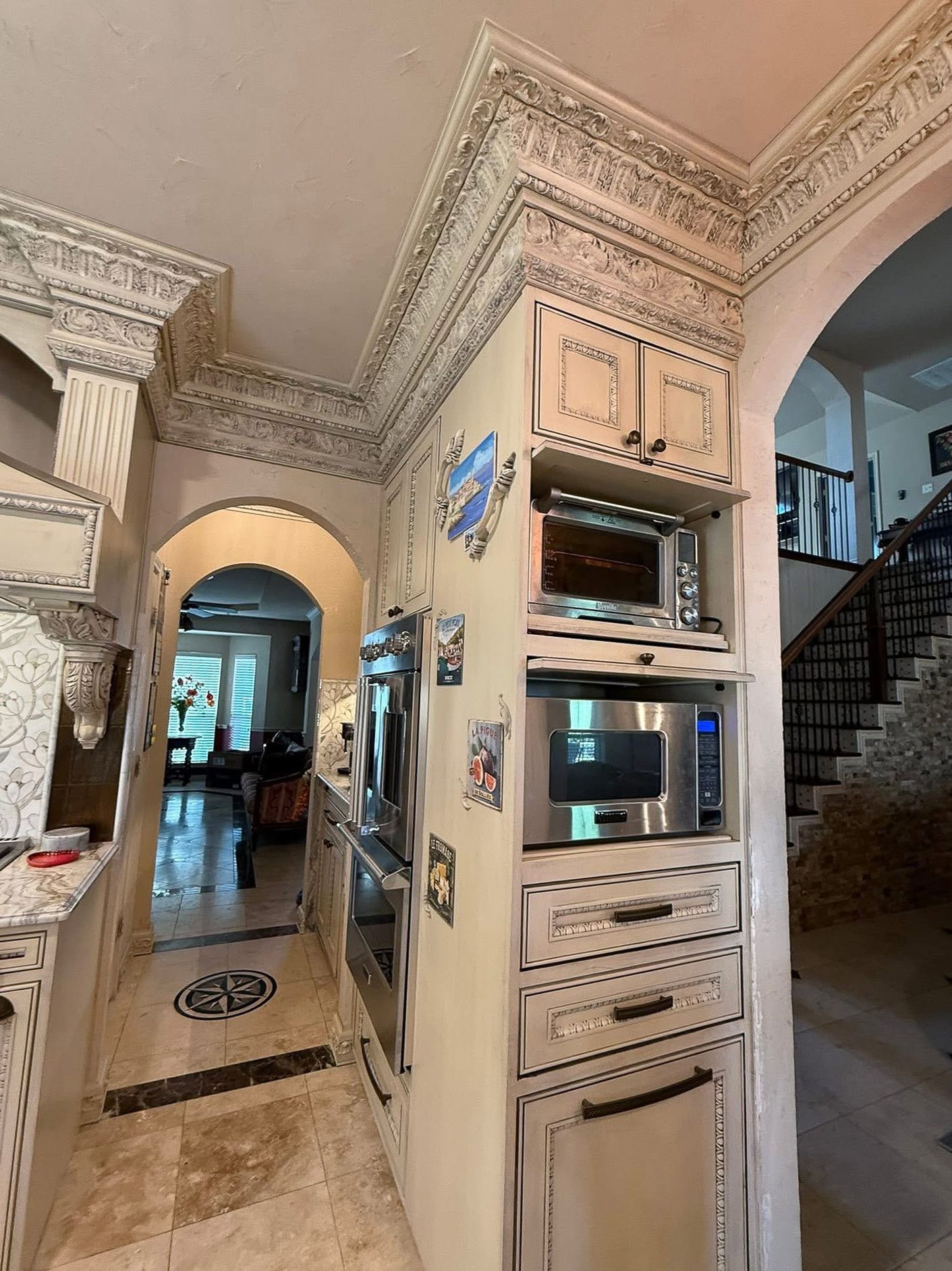 Integrated ovens and pet food bin