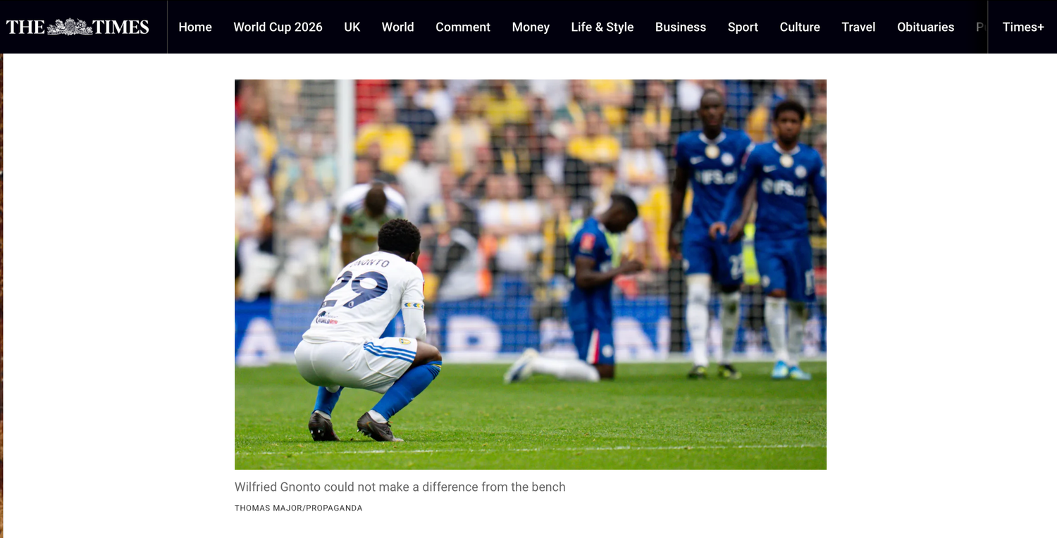 The Times - FA Cup Semi-Final - Leeds United vs Chelsea
