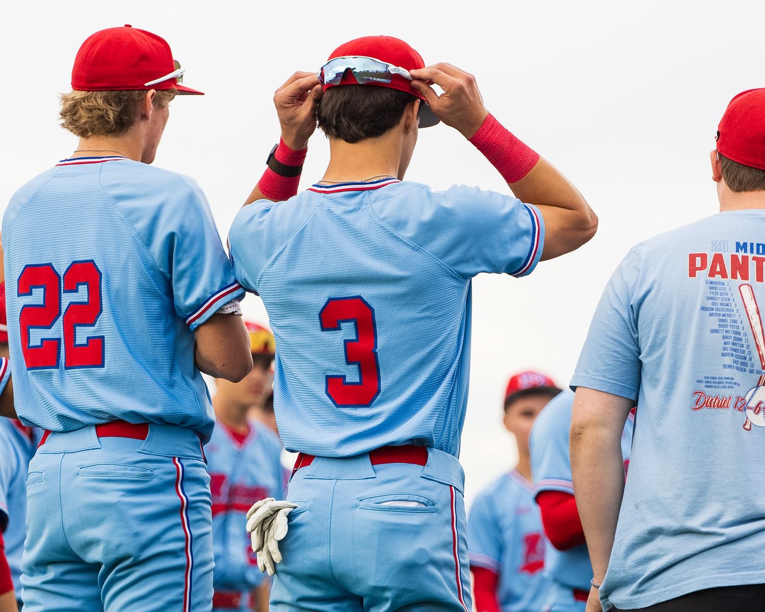 baseball players standing together
