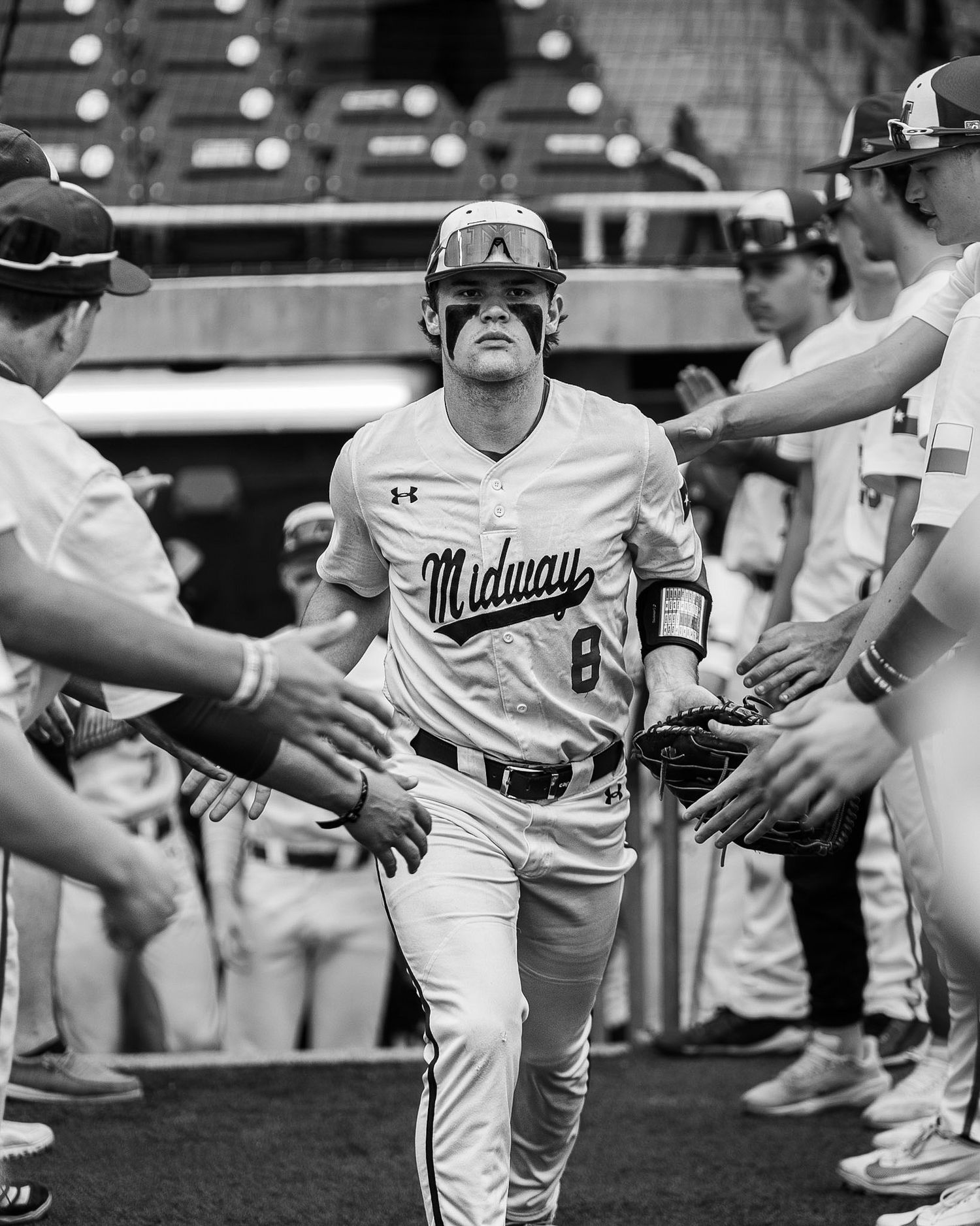 baseball player coming out of the dugout