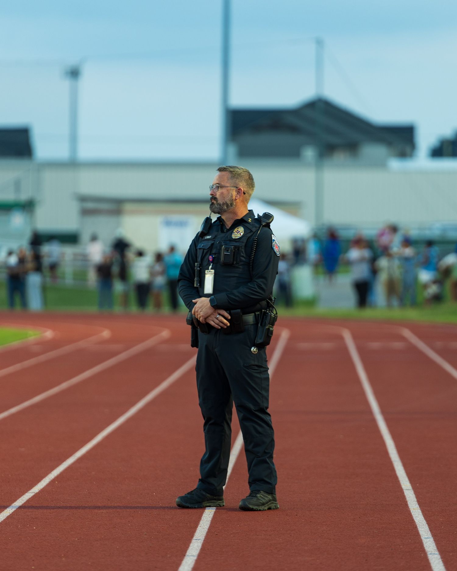 security officer standing watch during graduation