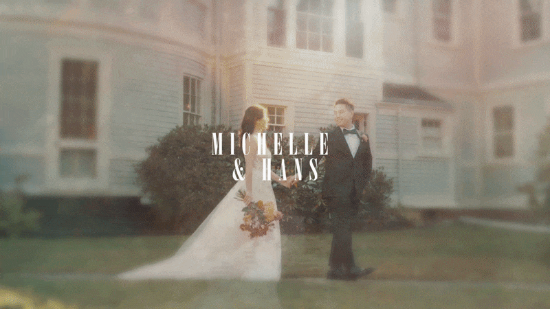 Memory Lane Studios cinematic wedding film still from Boston featuring elegant couple in formal attire at historic venue