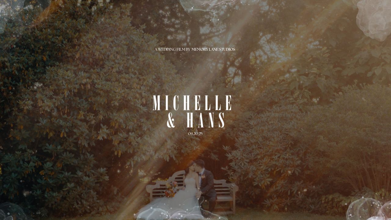 Memory Lane Studios cinematic wedding film thumbnail for Hans and Michelle romantic wedding videography in elegant brown and beige tones