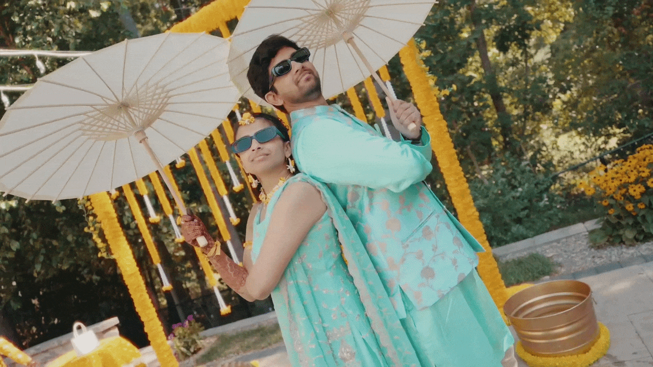 Memory Lane Studios Indian wedding videography highlights featuring haldi ceremony and game day celebrations by Tharun Palla