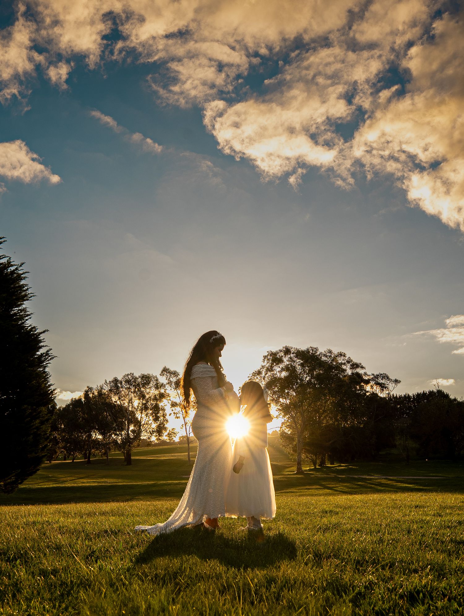 Mother and daughter during a maternity photography session