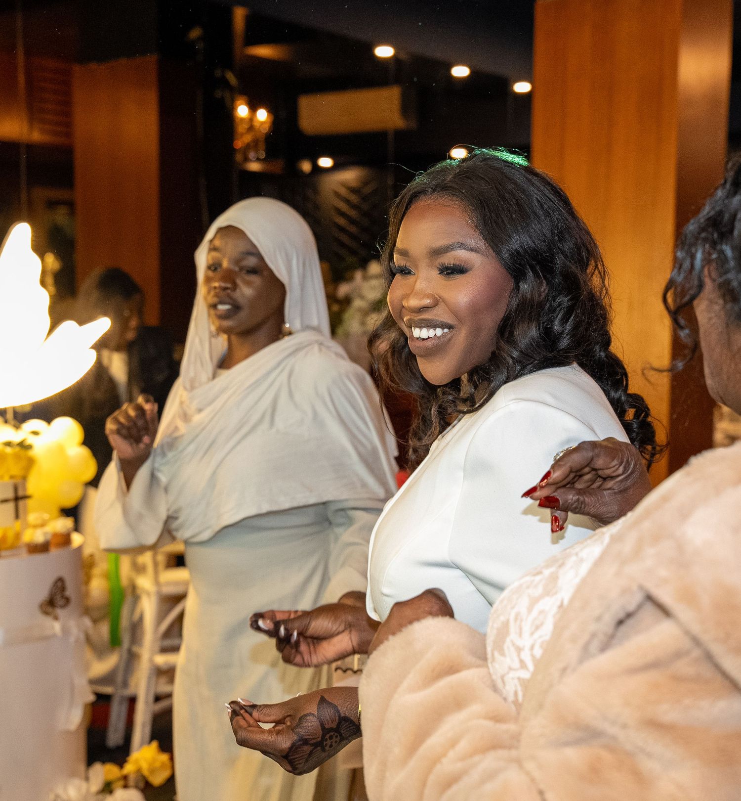 Candid portrait of a mother during a child's baptism