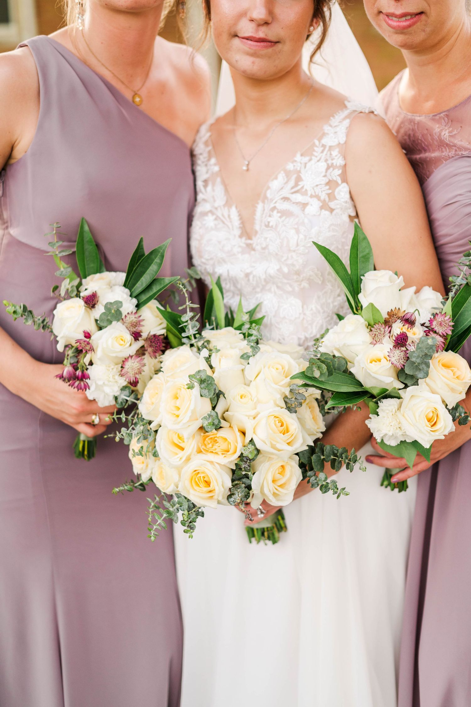 Bride and bridesmaids bouquets