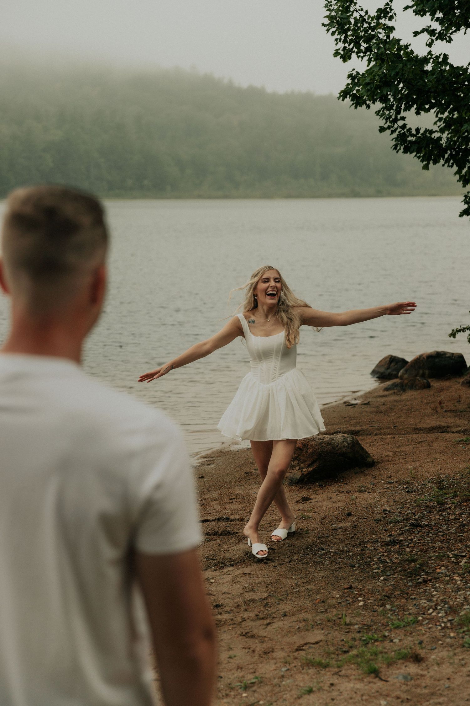 post elopement lakeside portraits