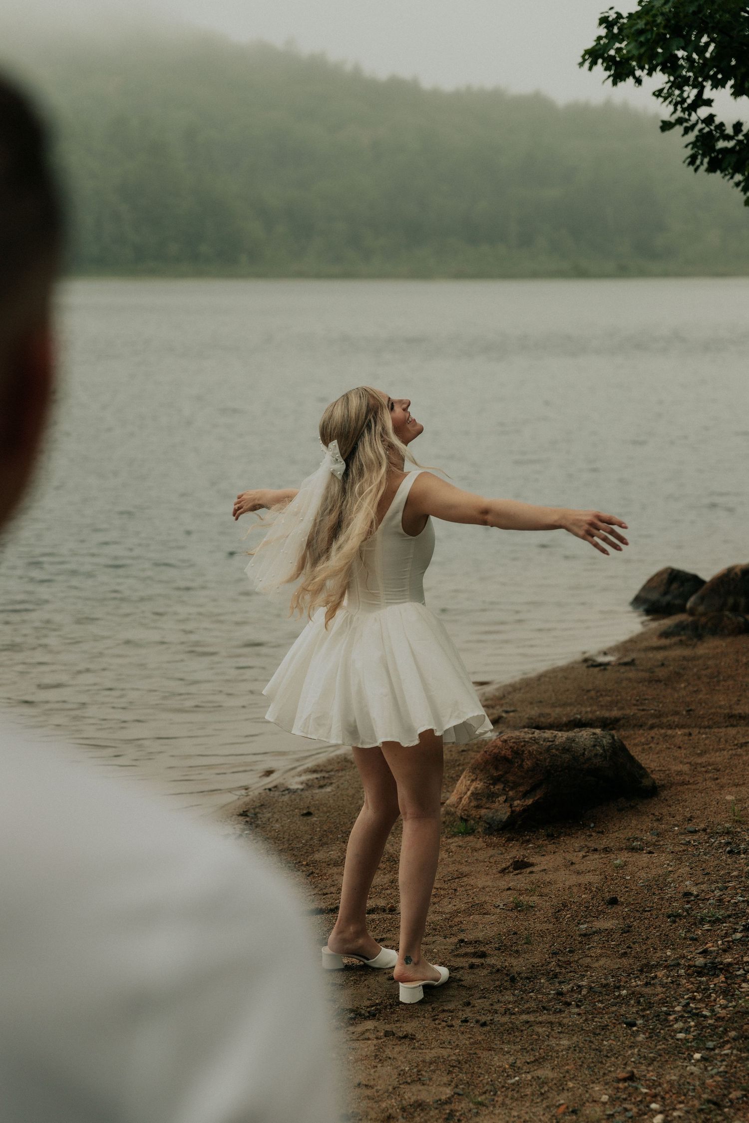 post elopement lakeside portraits