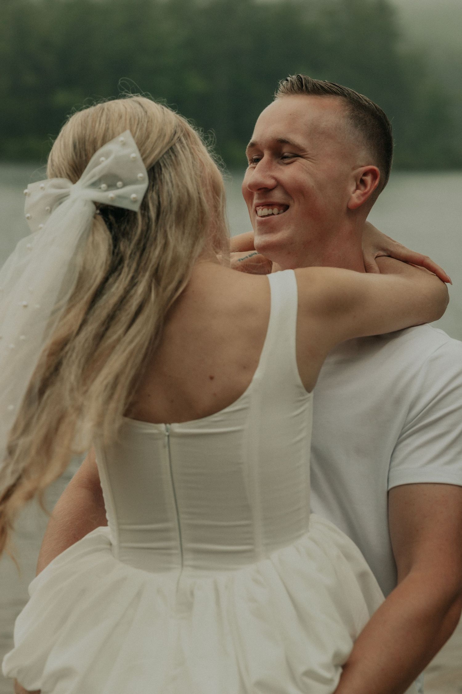 post elopement lakeside portraits