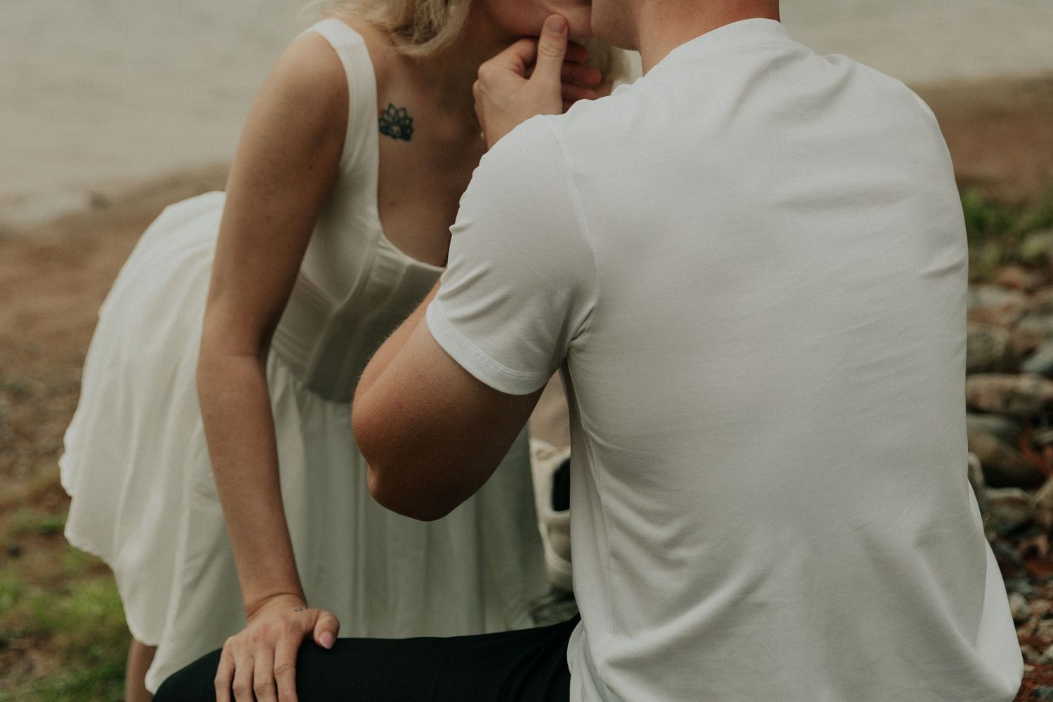 post elopement lakeside portraits