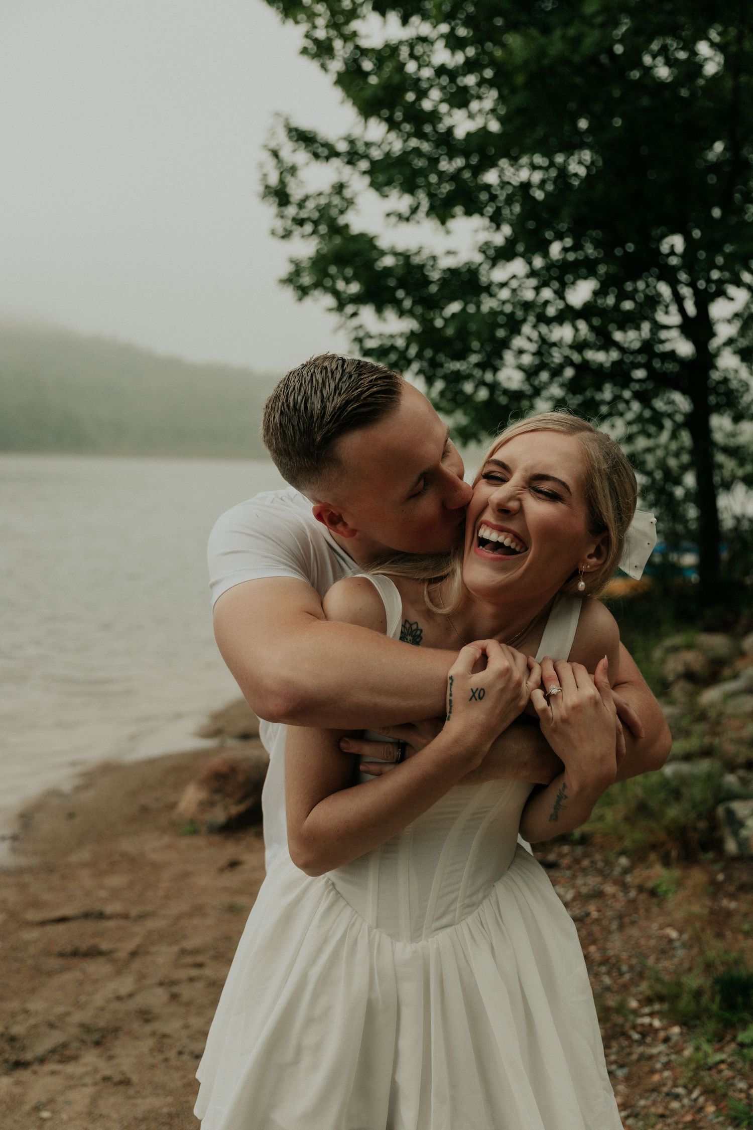 post elopement lakeside portraits