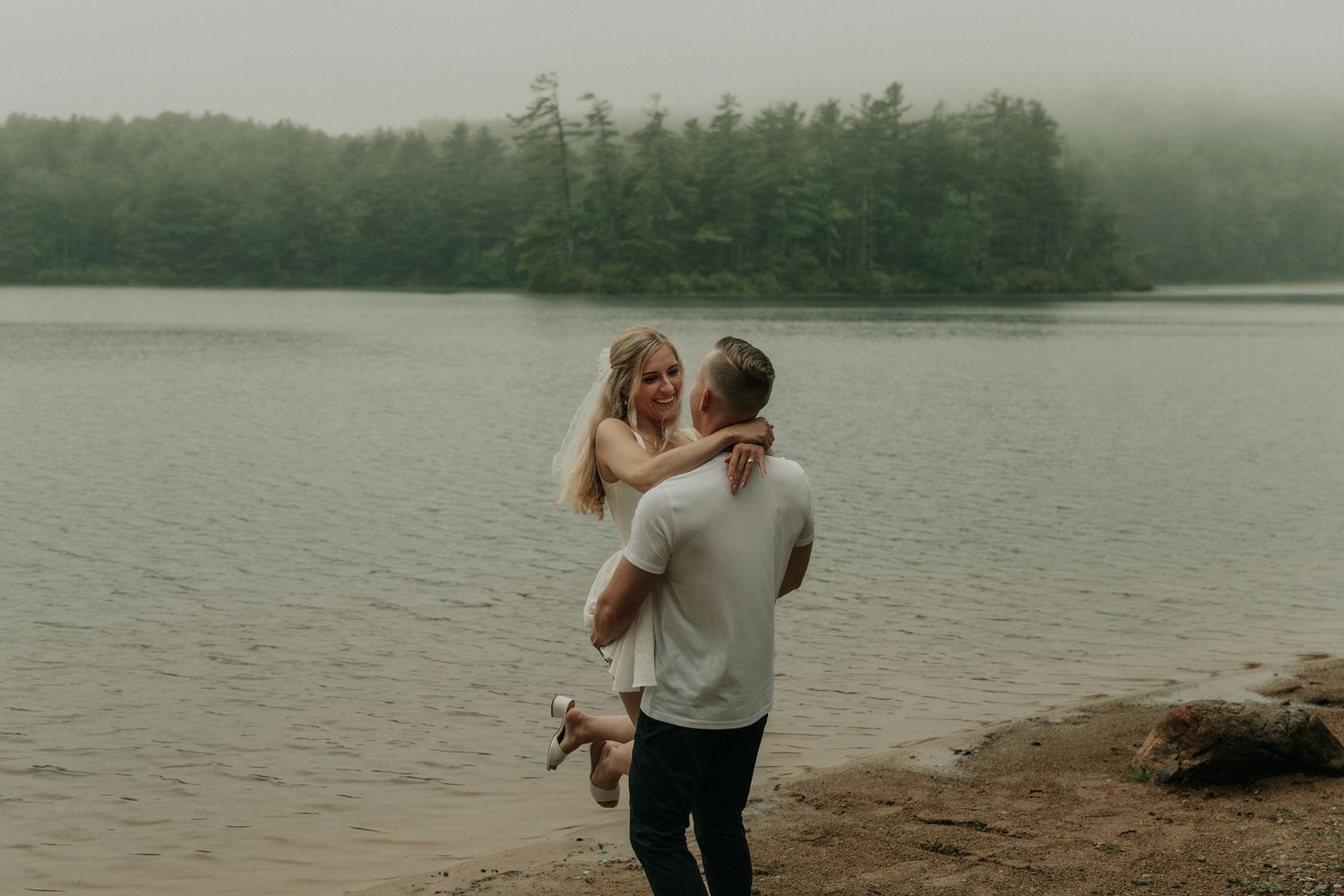 post elopement lakeside portraits