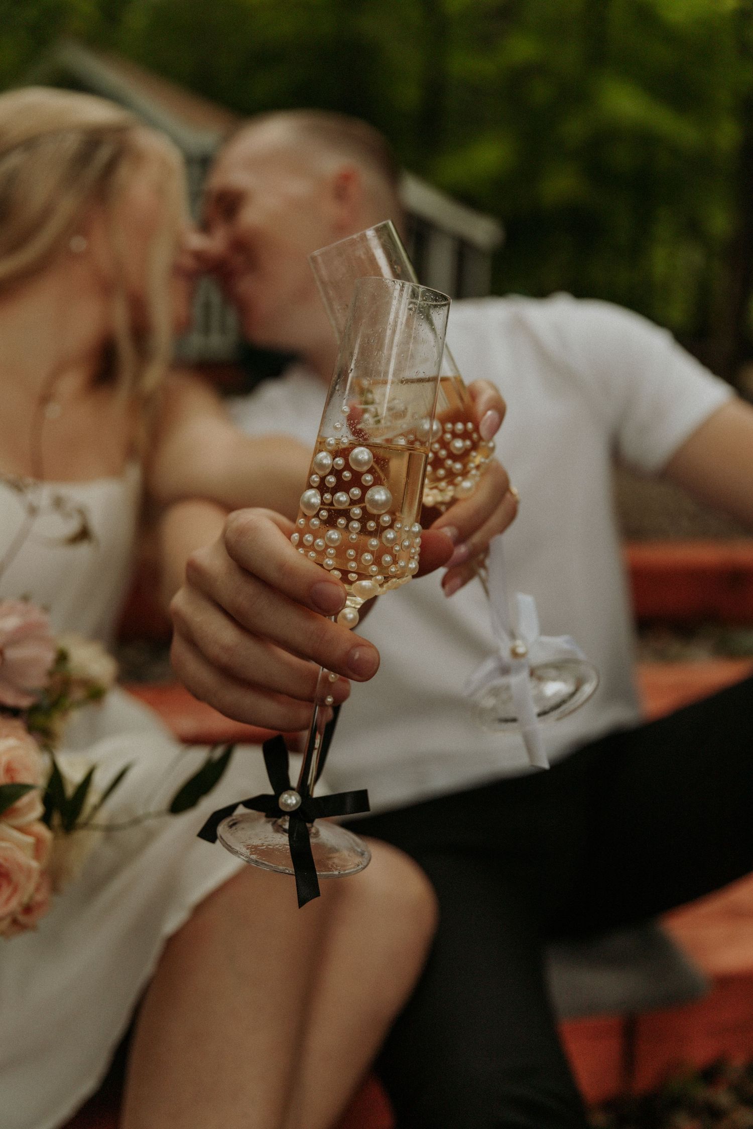 portraits and champagne popping