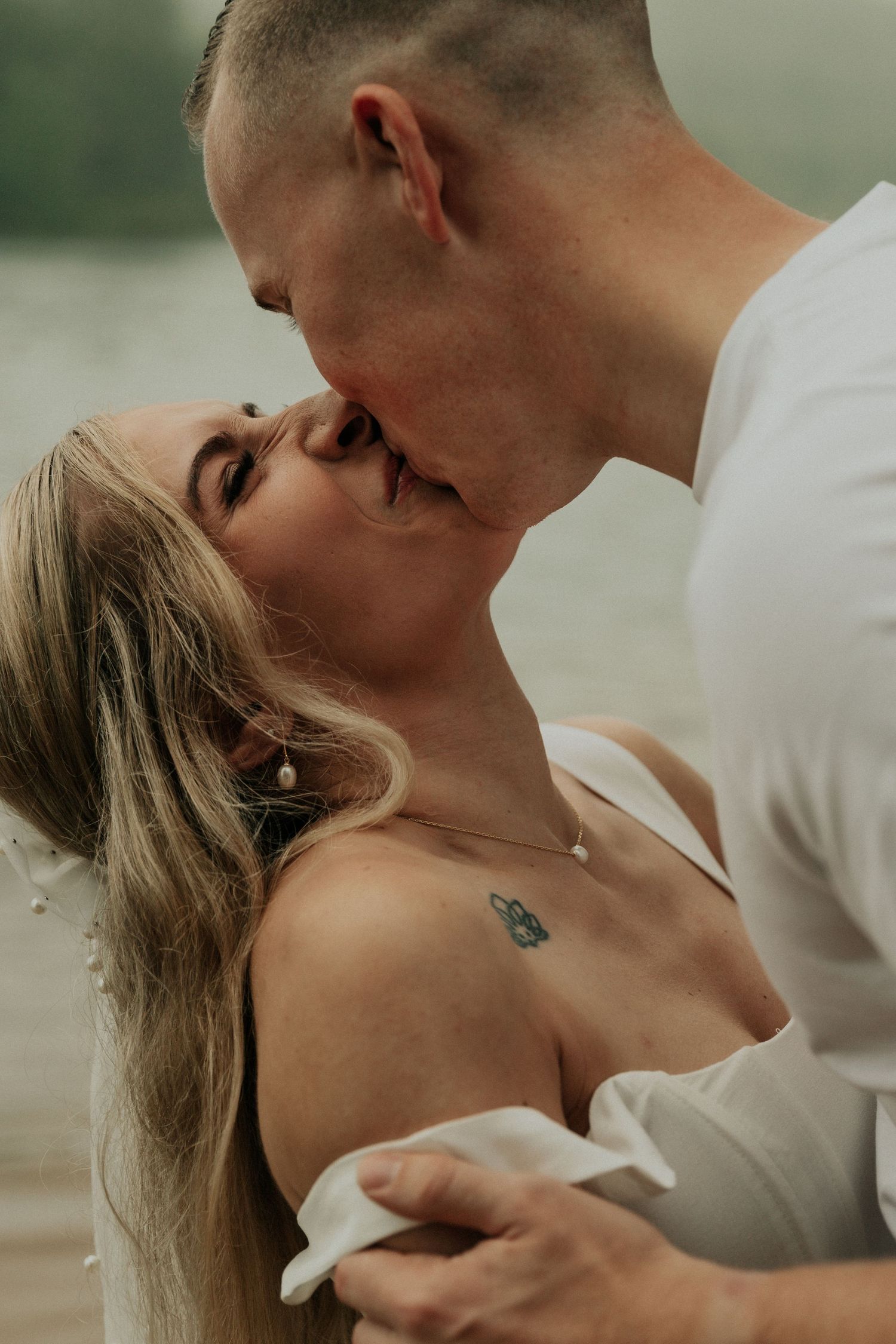 post elopement lakeside portraits