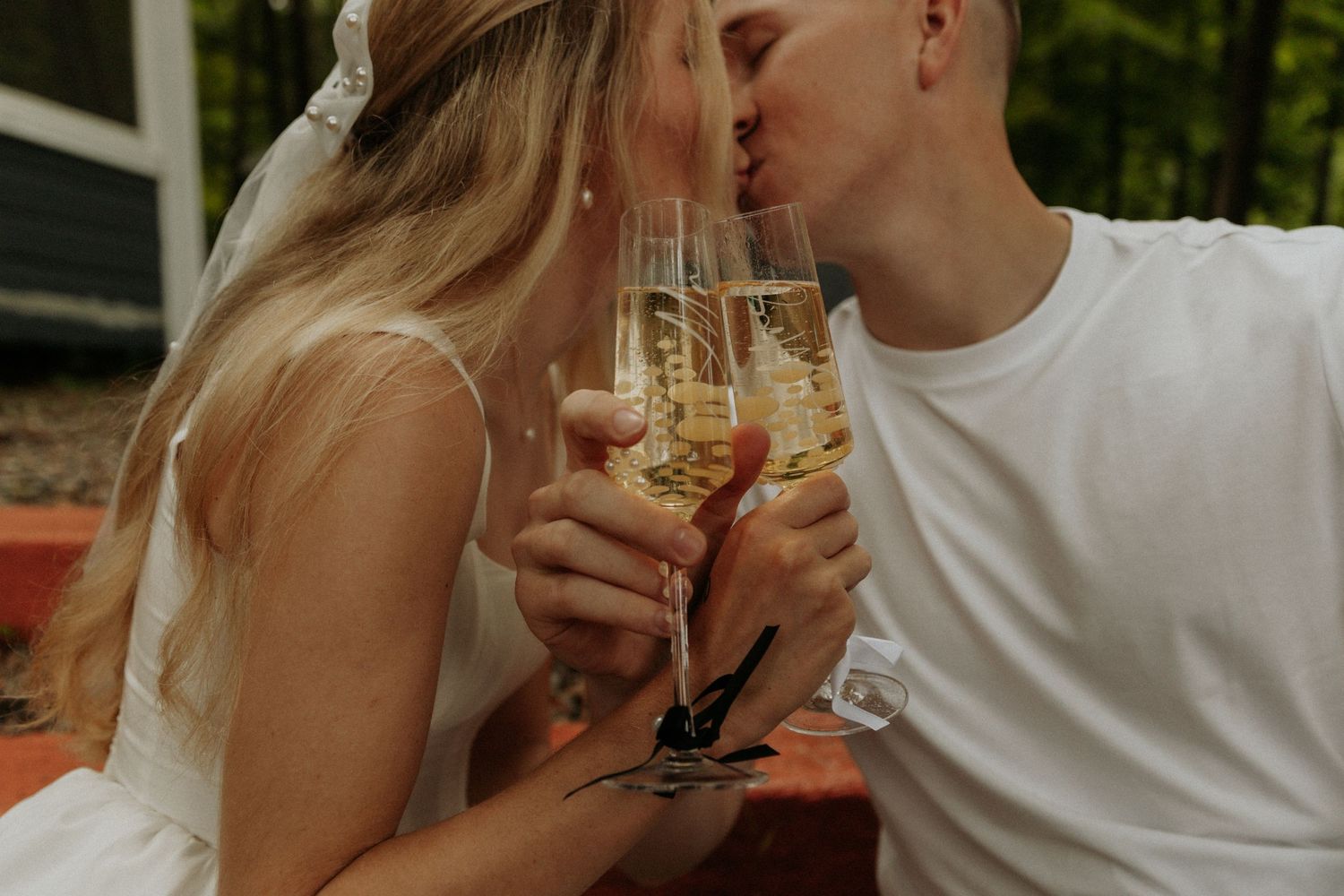 portraits and champagne popping