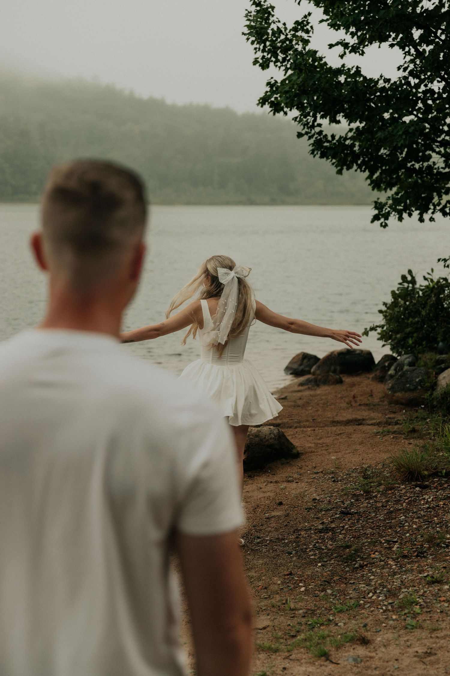post elopement lakeside portraits