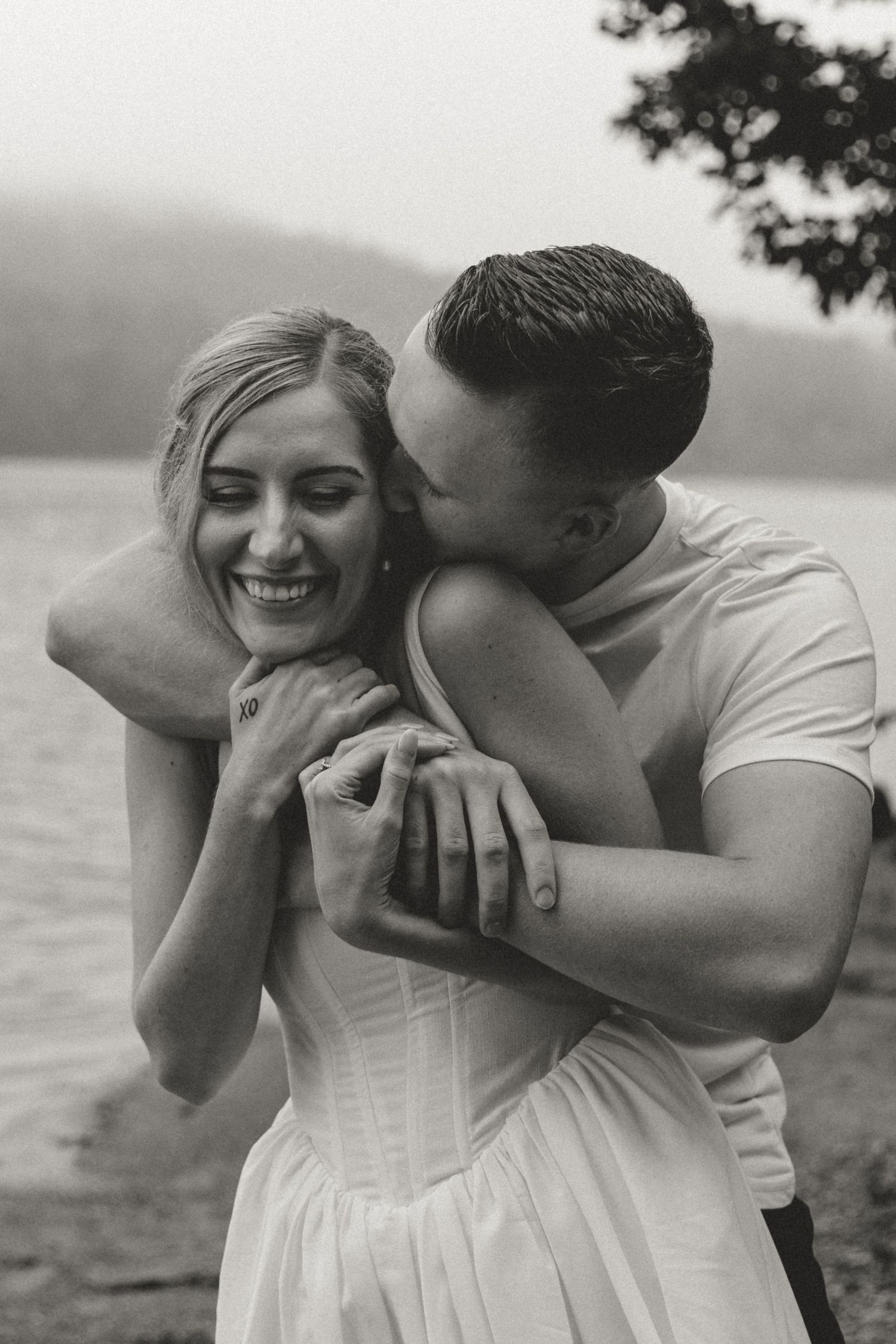 post elopement lakeside portraits