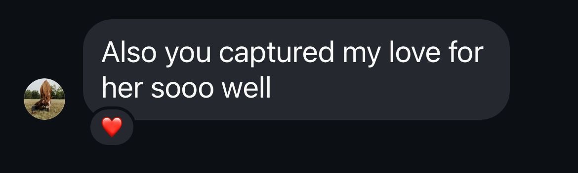 artistically Alexia photography client text reaction