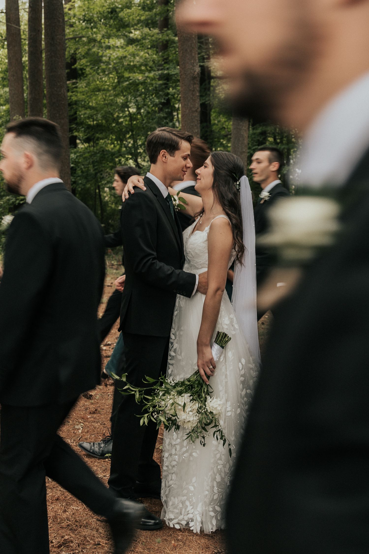 motion blur bridal party