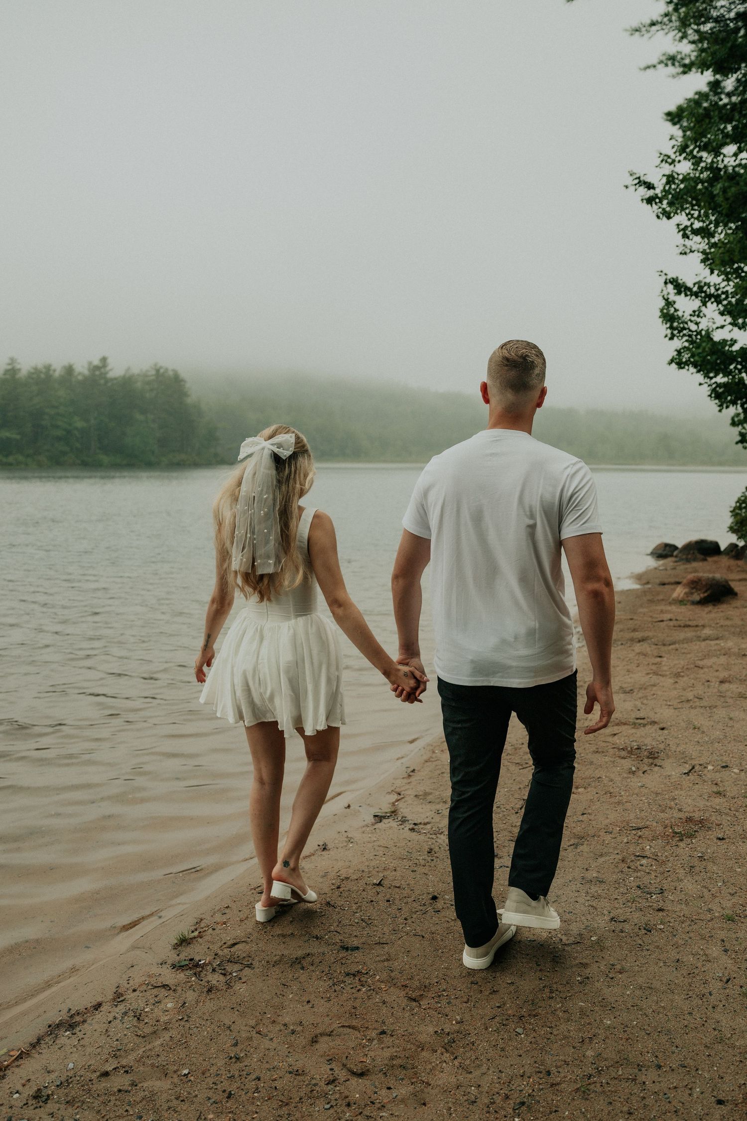 post elopement lakeside portraits