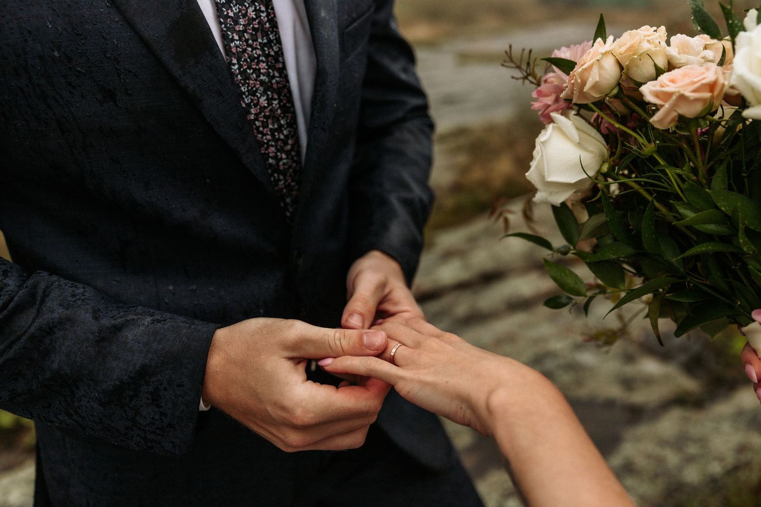 putting ring on