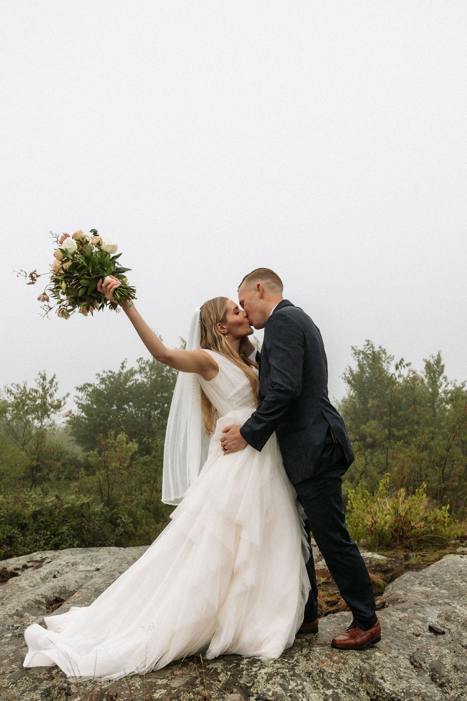celebratory kiss